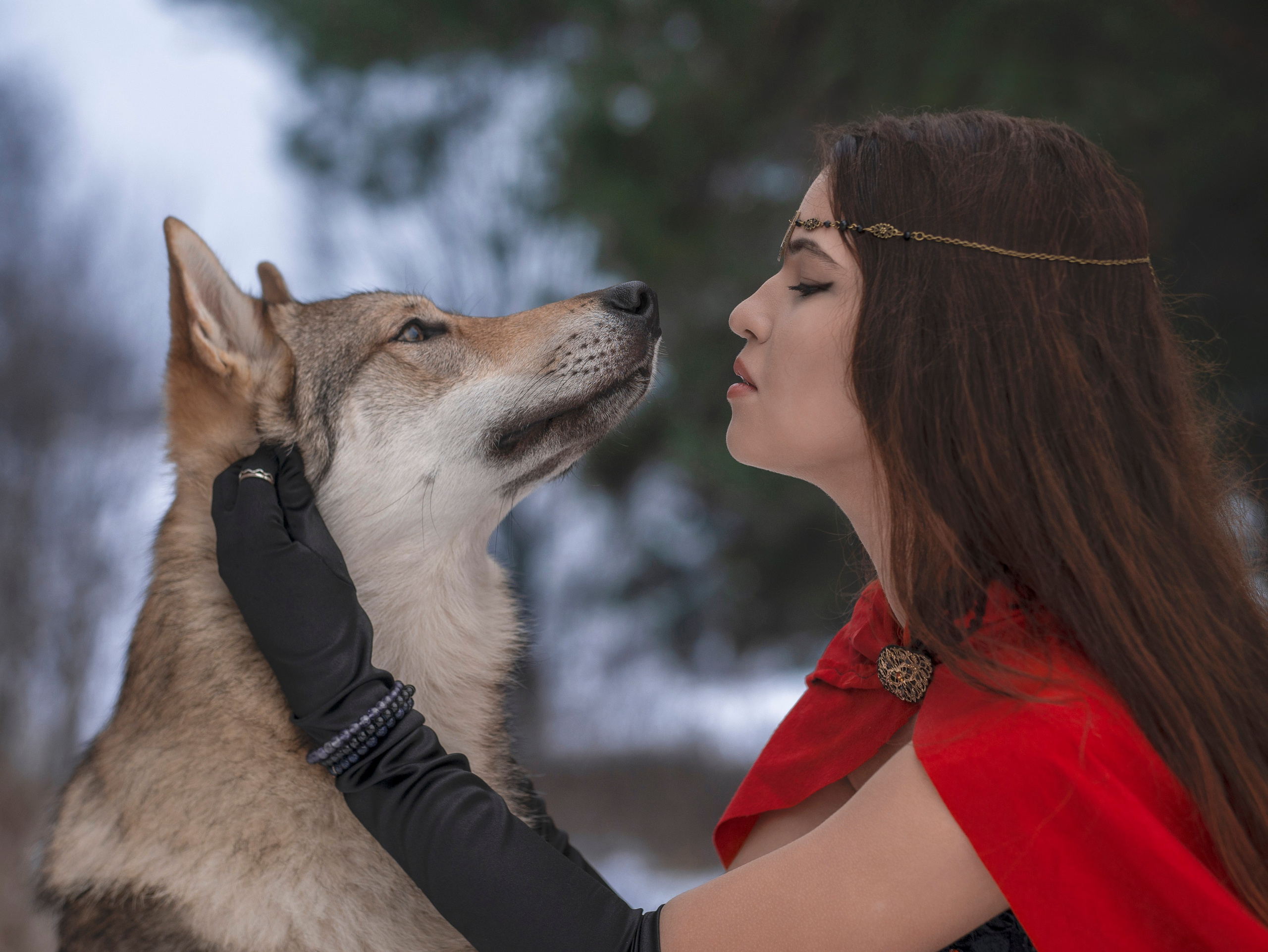Валерия и влчак. Арт фотограф, женский фотограф Москва