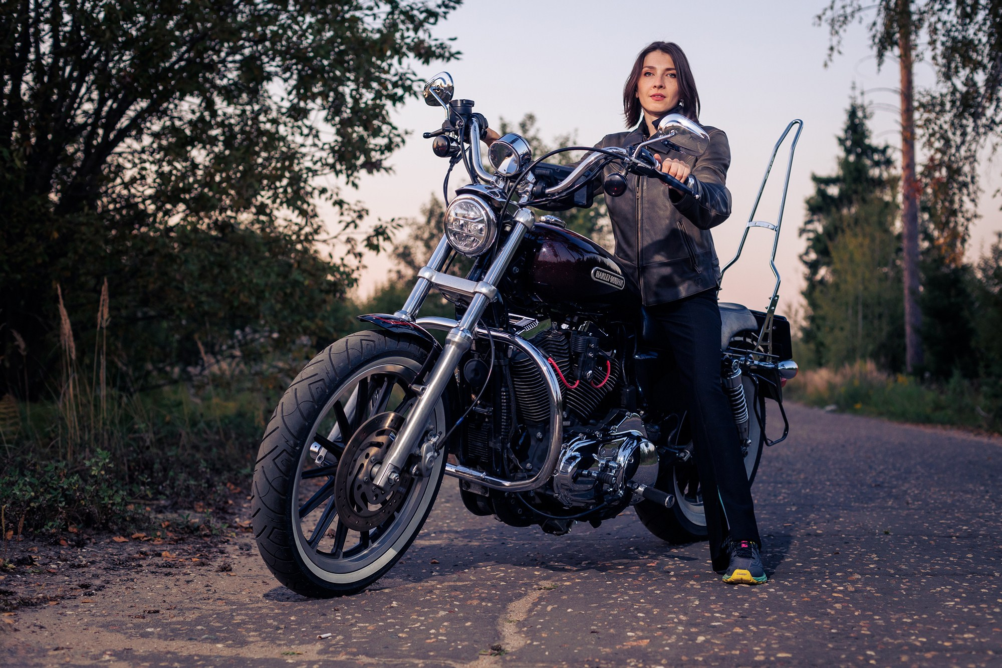 Портрет с мото. Свадебный и репортажный фотограф в Москве и Московской области