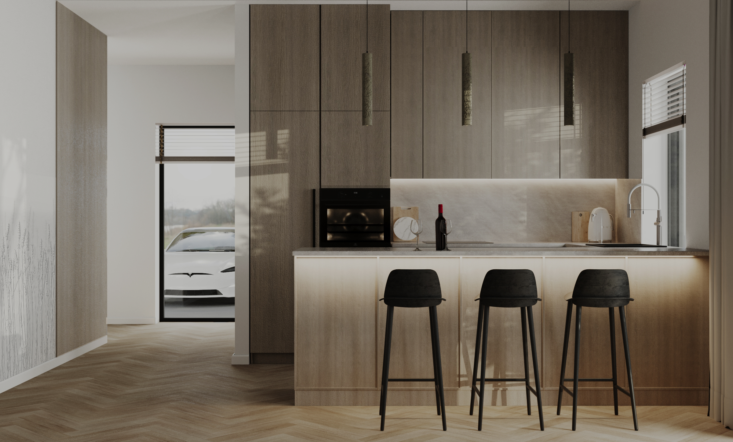 Дизайн интерьера загородного дома для Финстрой. 3D визуализатор и дизайнер-интерьера