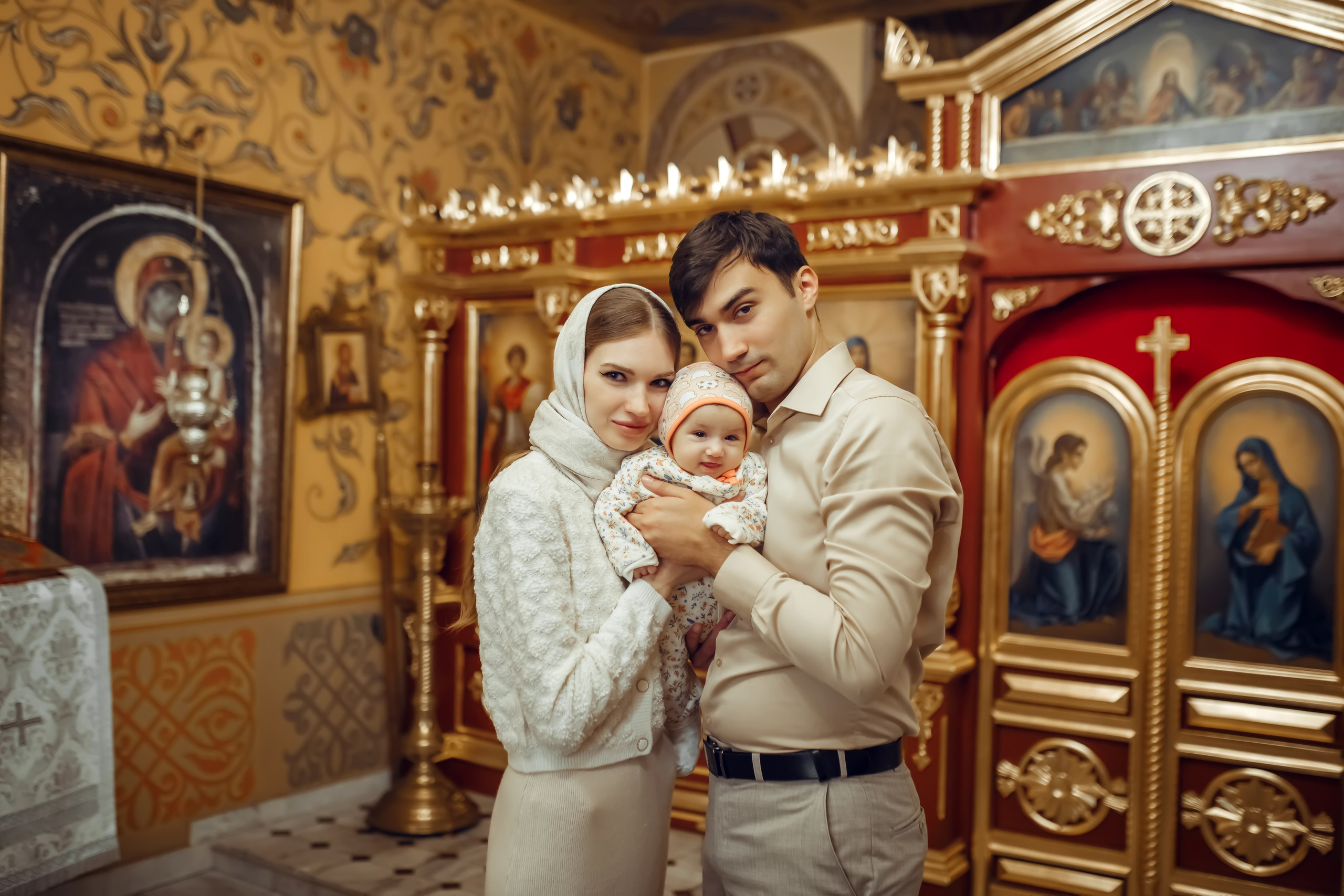 Крещение Василисы. Фотограф на Крещение, семейный фотограф в Москве