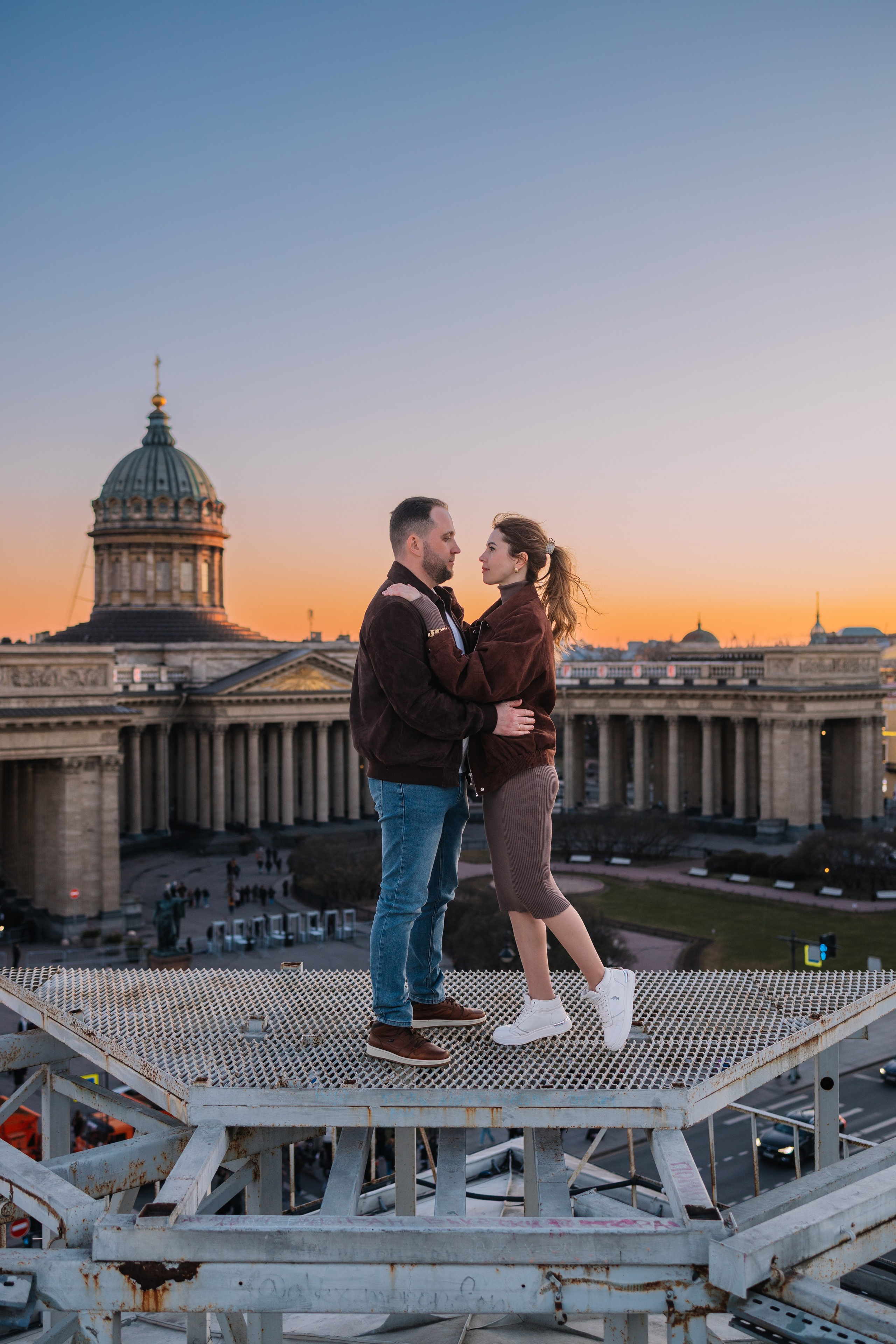Крыша у Казанского собора. Свадебный фотограф Санкт-Петербург—Москва/Юлия Малькова