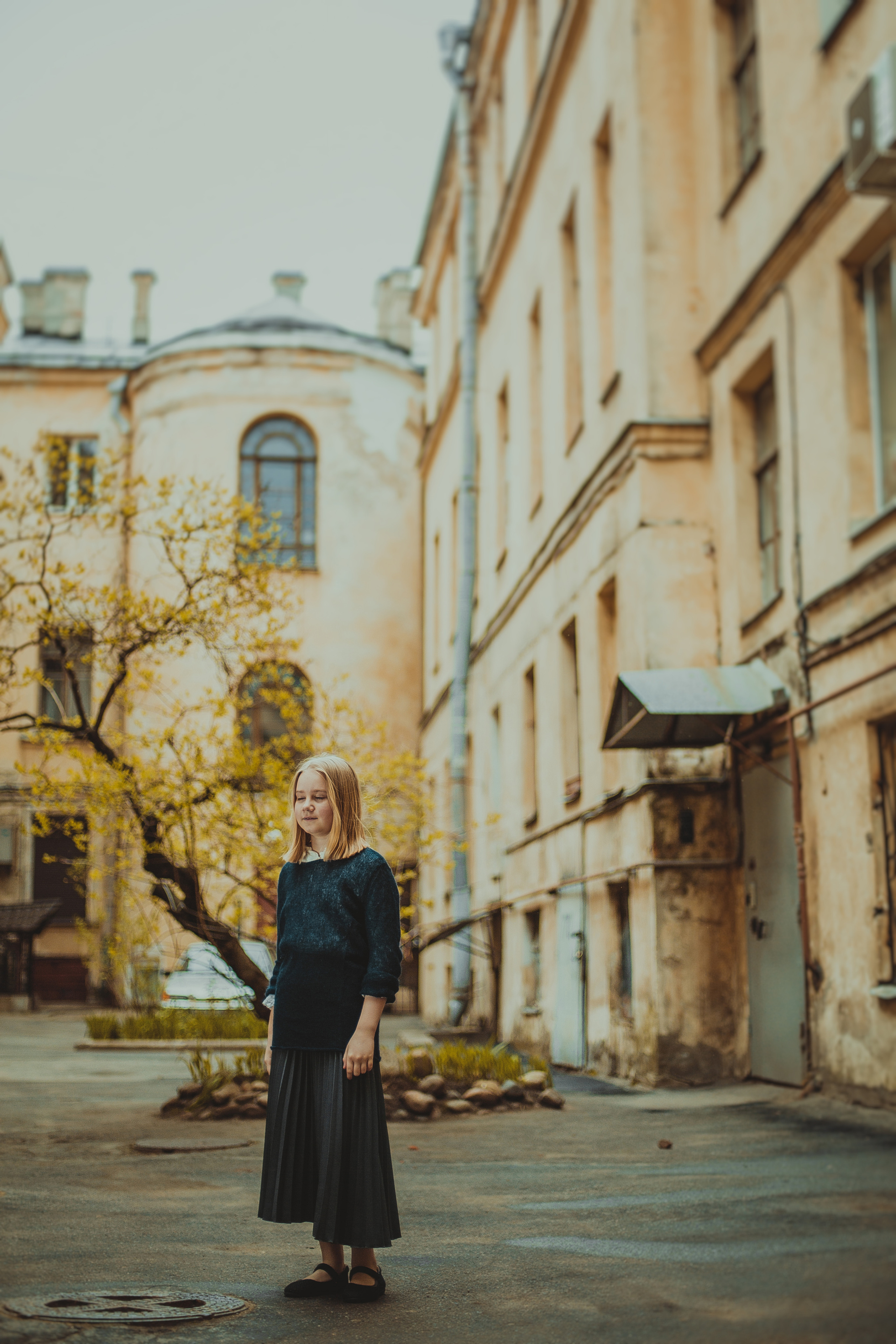 Уличный портретный фотосет для маленькой девочки. Детский, свадебный и семейный фотограф Юлия Курбатова, Санкт-Петербург