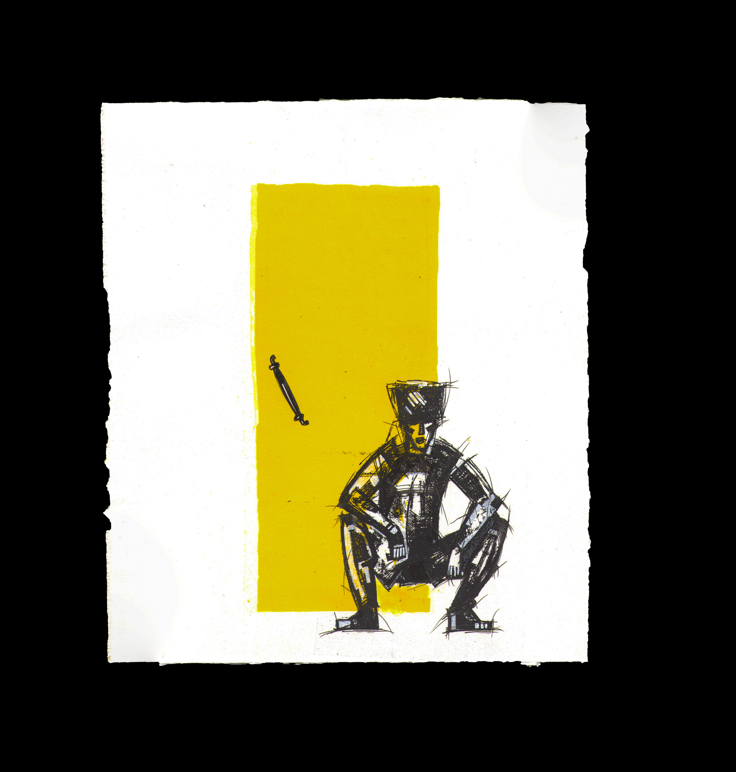 Золотые ворота. 2020. Арил,чернила.