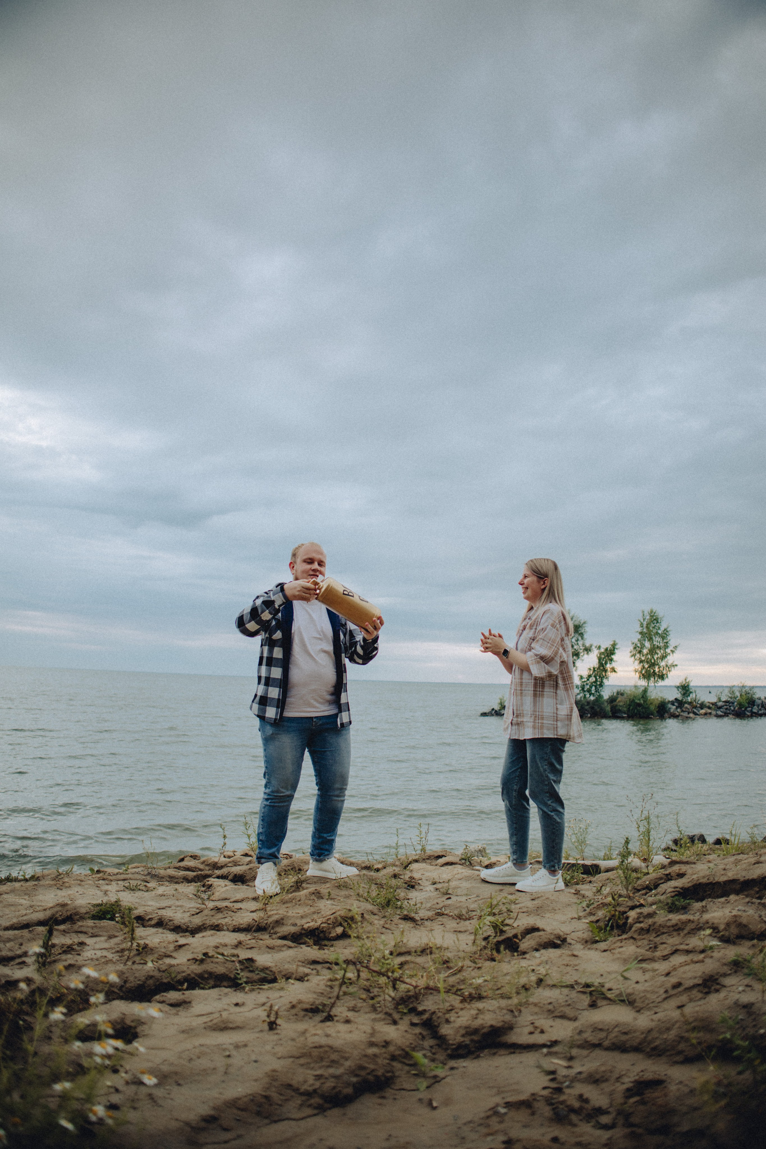 Для Ники | гендер-пати на берегу 🩷💙. Портретный фотограф в Новосибирске
