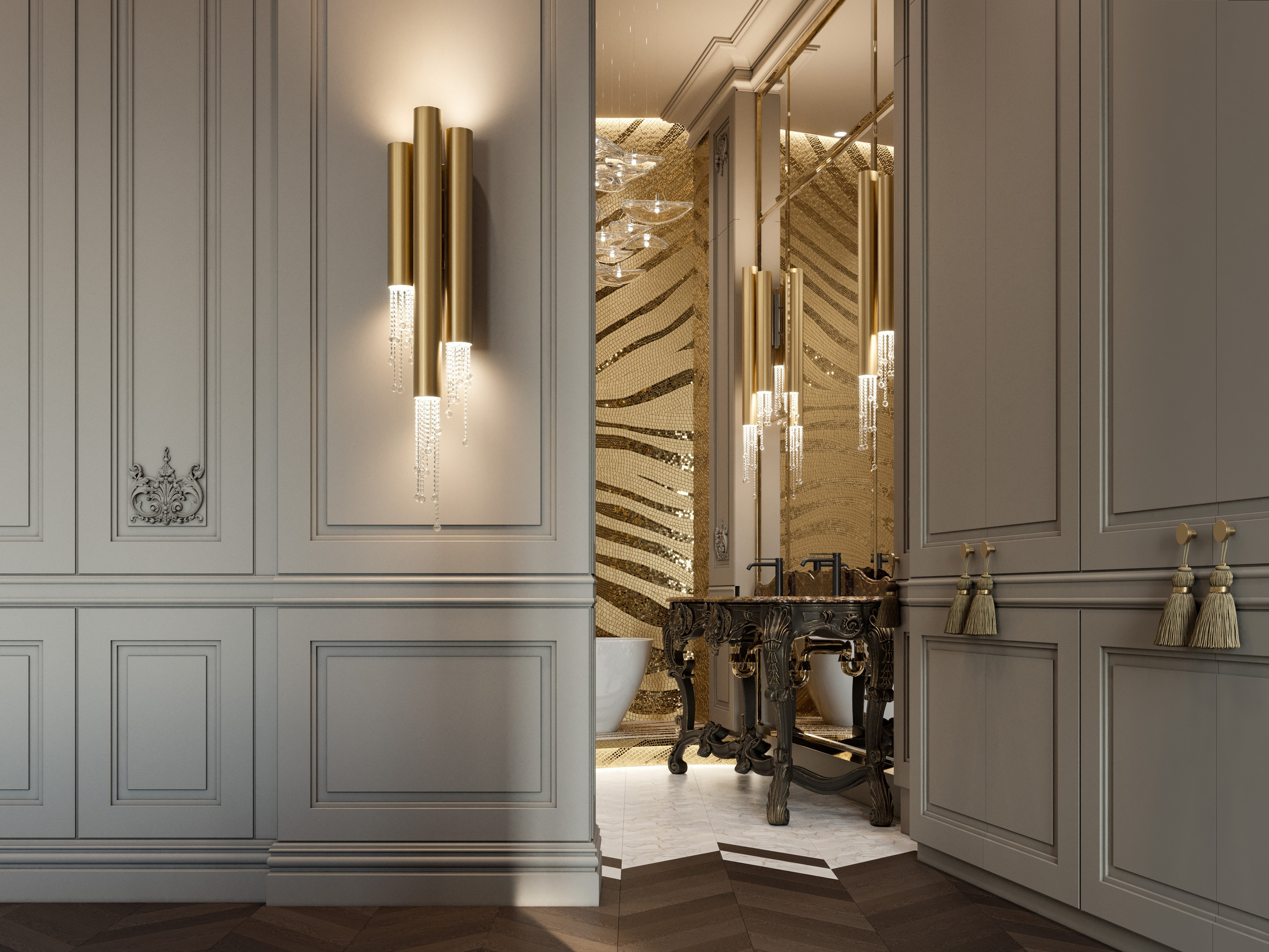 Классика и Современность: 3D Визуализации Особняка с Высокими Потолками. Визуализатор интерьера в Москве | Брагин Кирилл