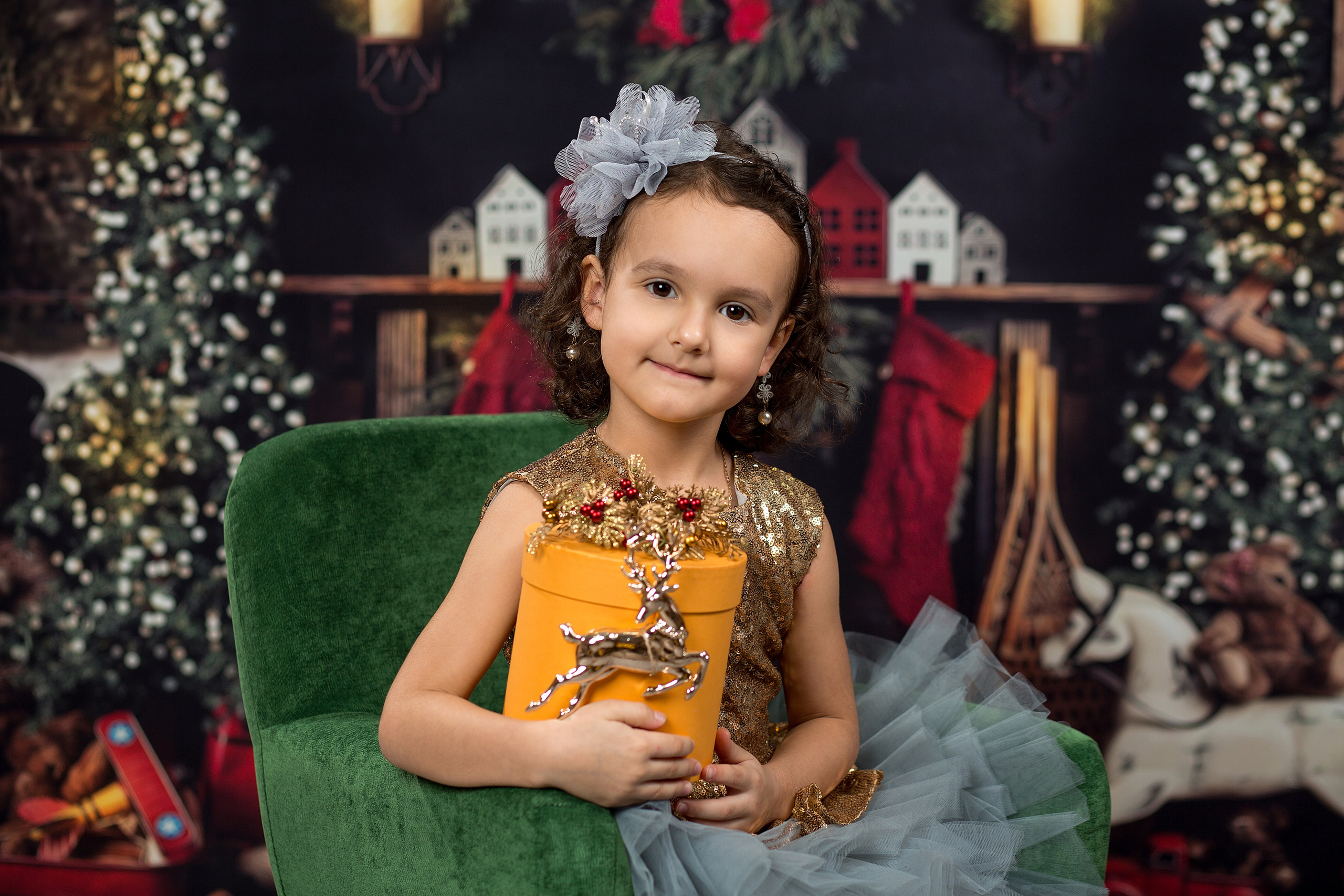 Новогодний фотопроект «Зеленое кресло». Фотостудия «Юла»