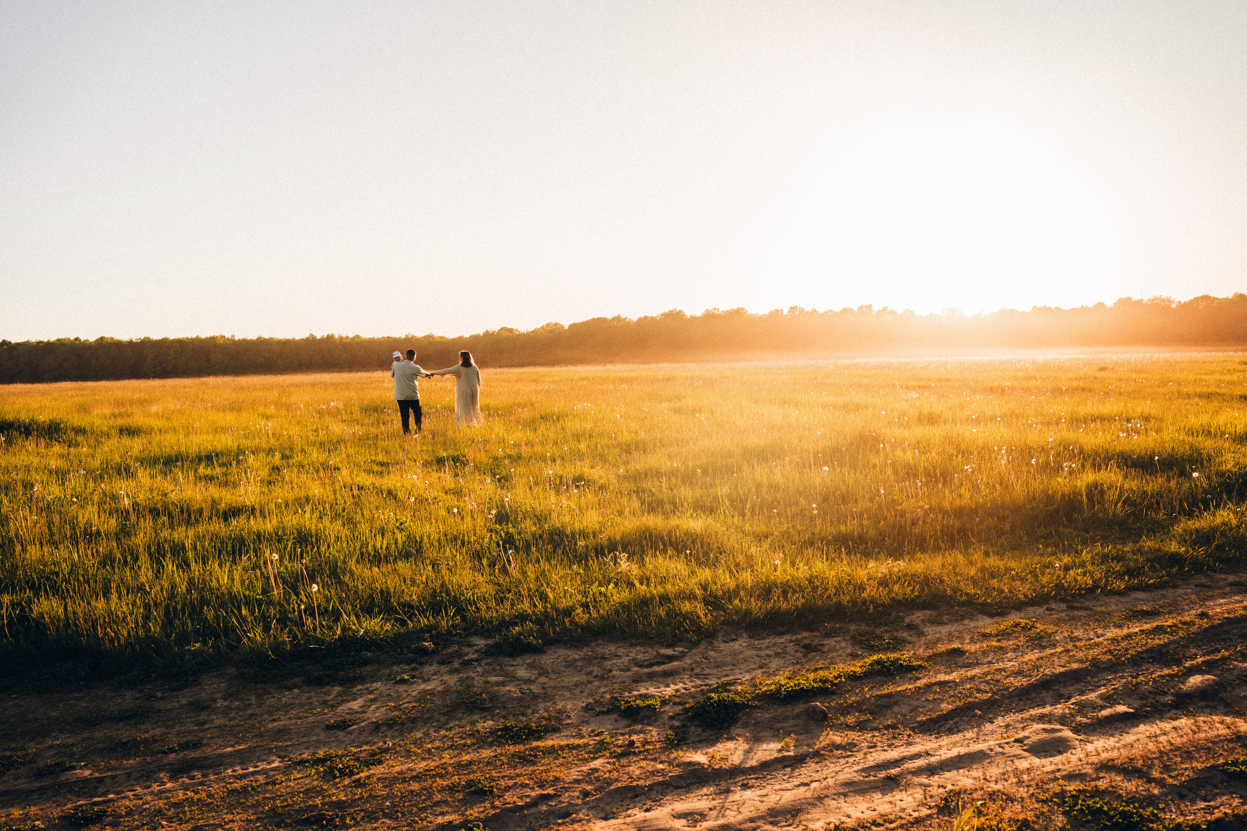 Семейная съемка на закате