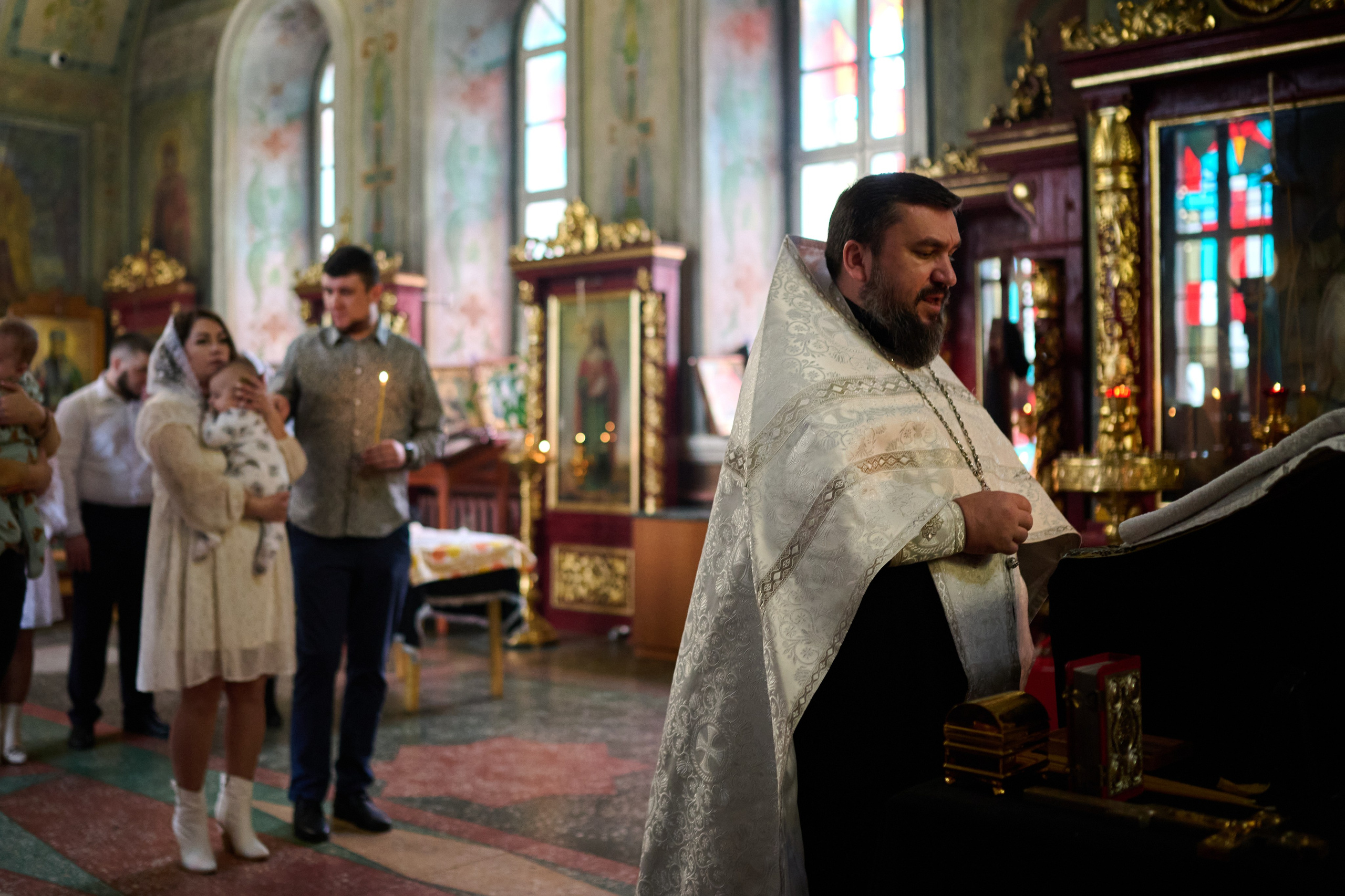Фотосъемка крещения Саши. Профессиональный фотограф Старый Оскол, Губкин — свадьба, венчание, крещение, юбилей и день рождения