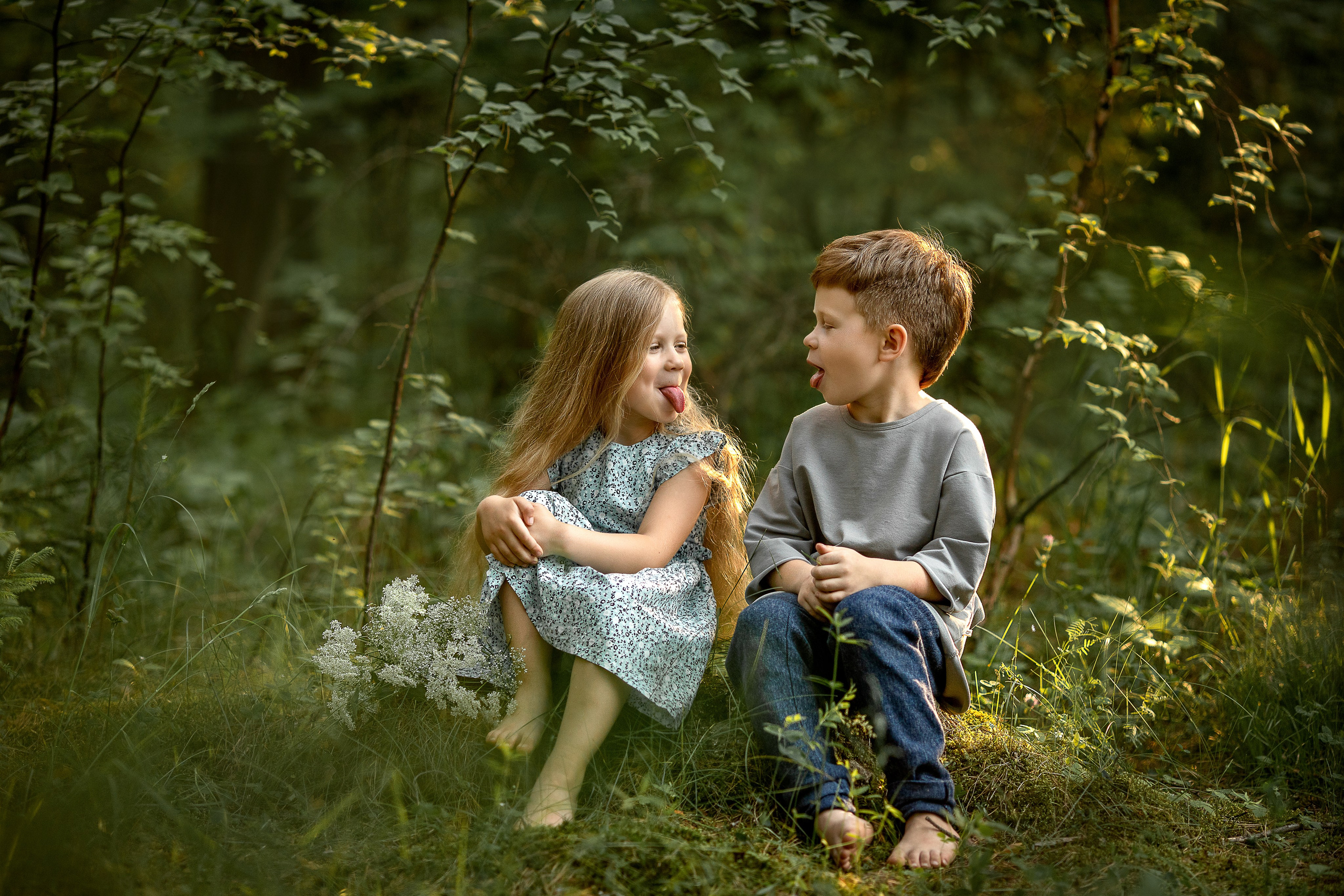 Солнце сквозь сосны-великаны. Детский и семейный фотограф в Красноярске Елена Коровкина