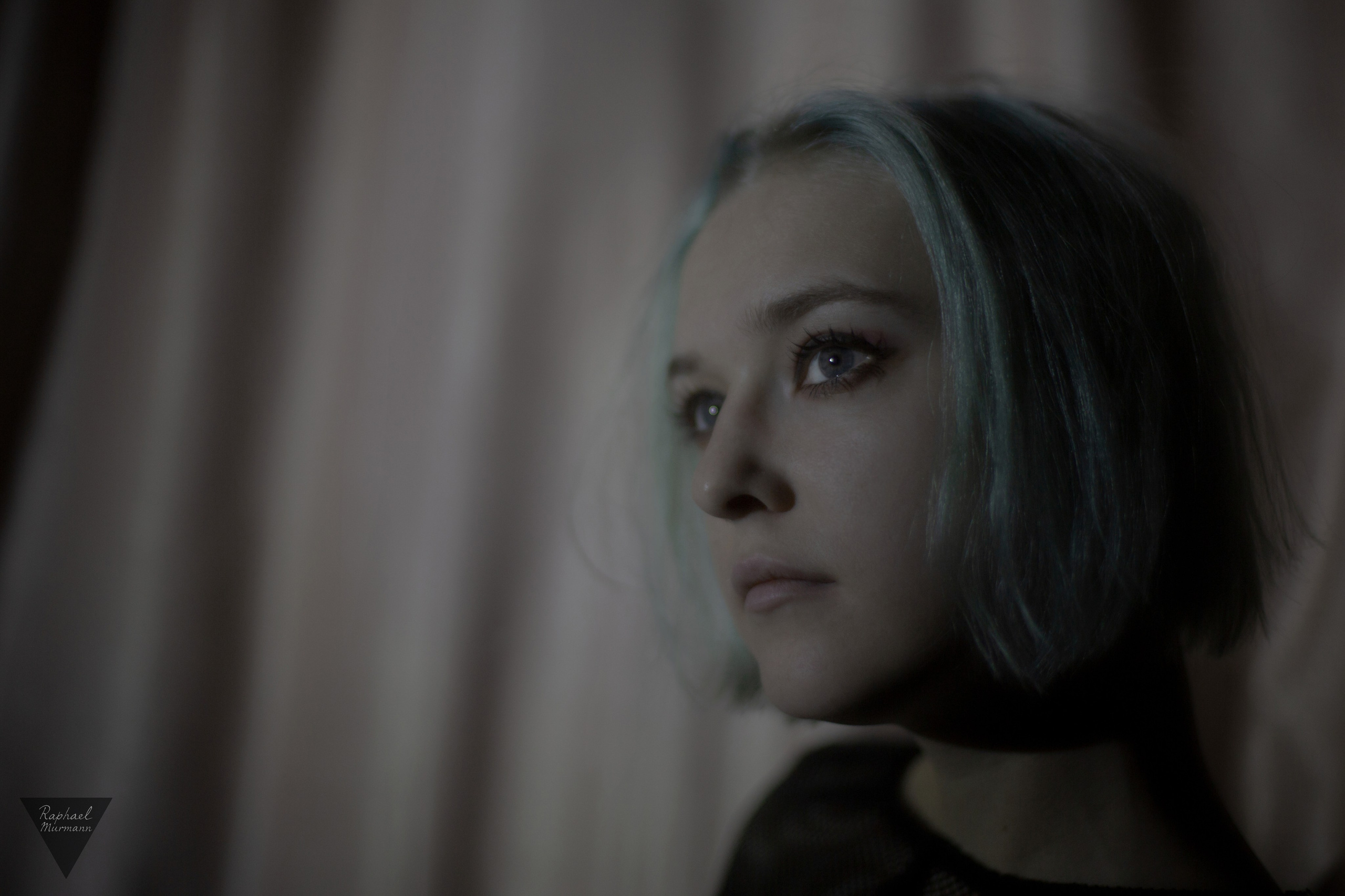 портрет боковой свет девушка / female portrait side lighting