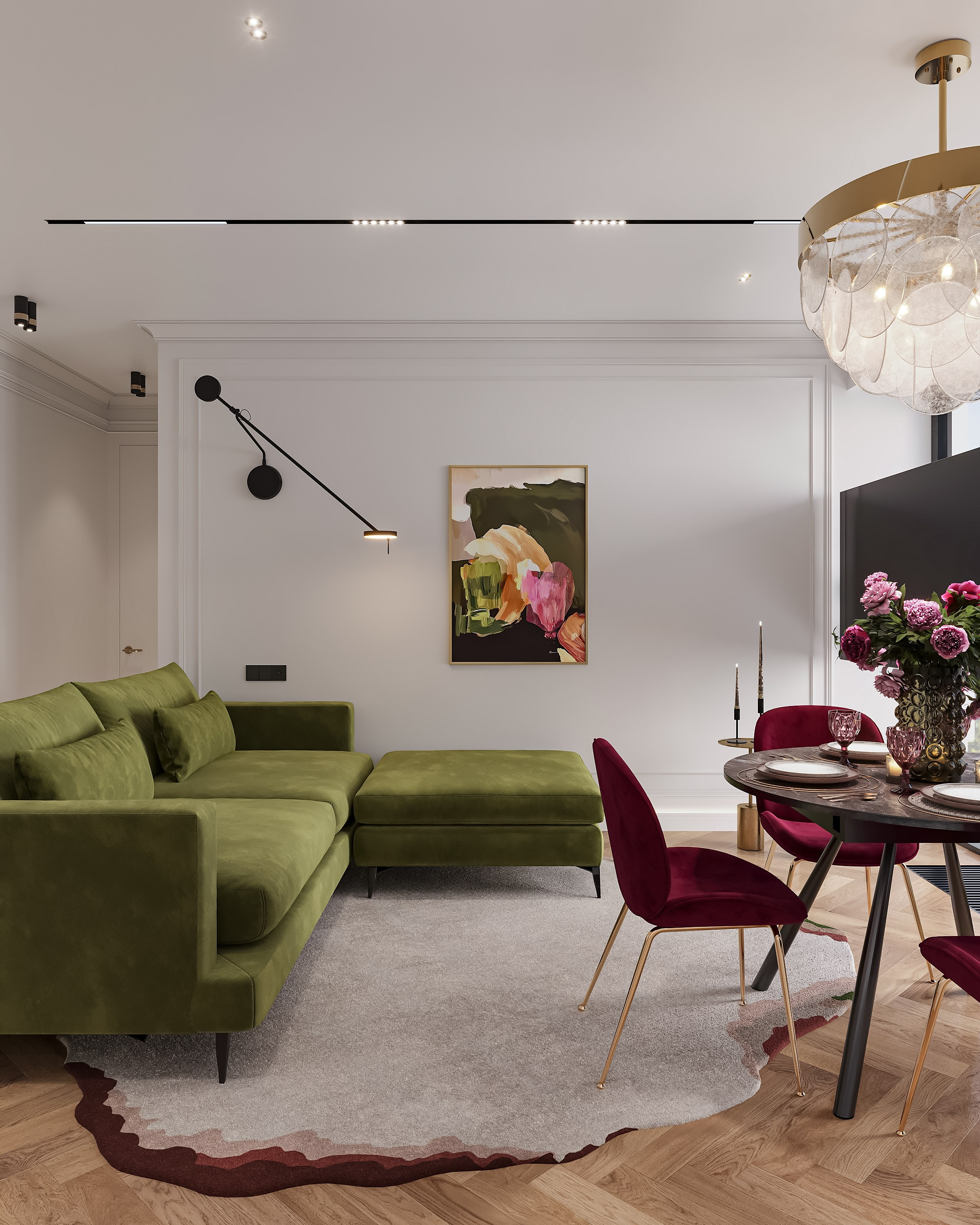 Квартира 60 м². 3Д-Визуализация Наталья Макогонова