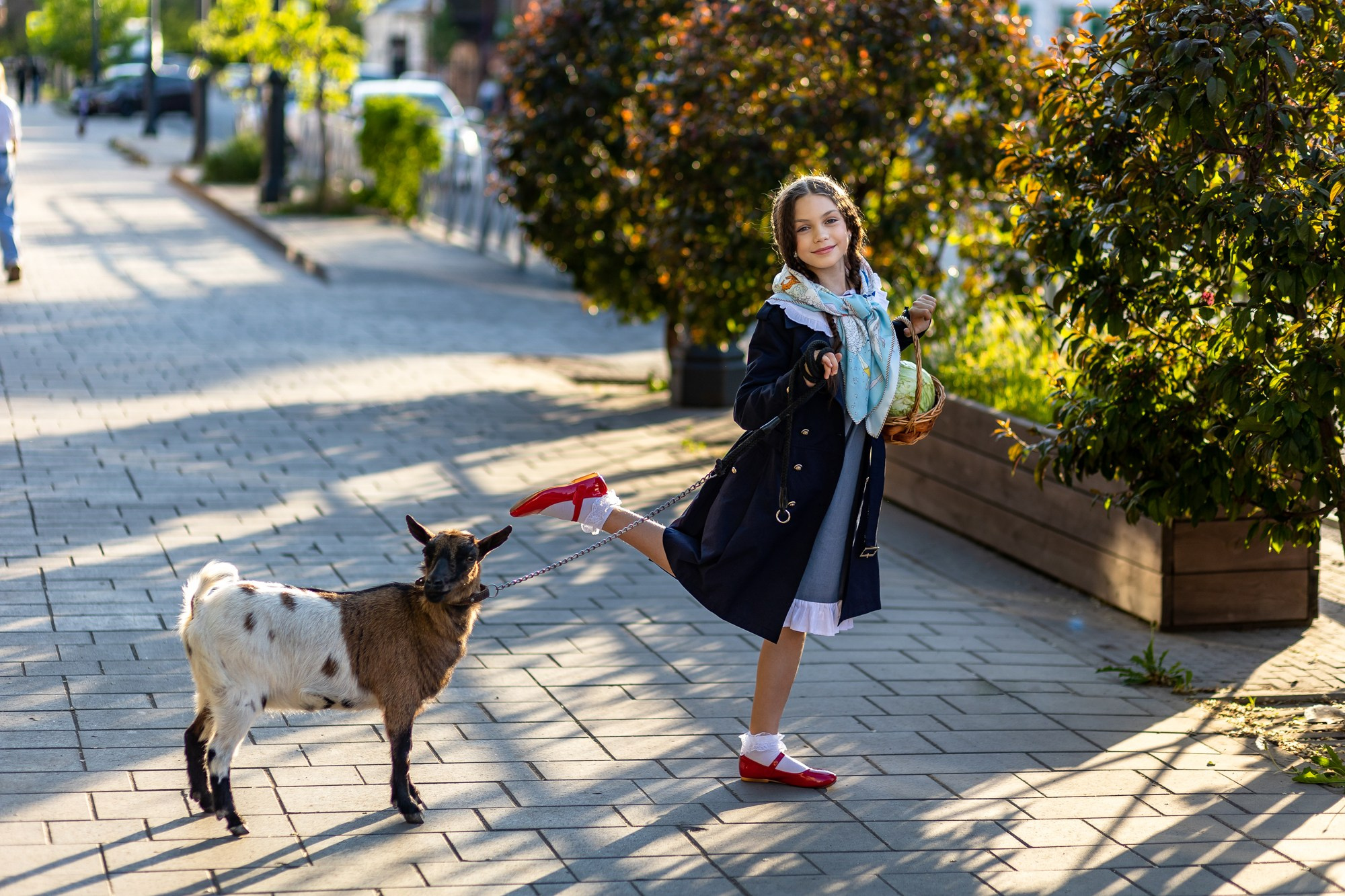 Фотосессия Светланы с козочкой. Фотограф в Оренбурге. Профессиональный фотограф