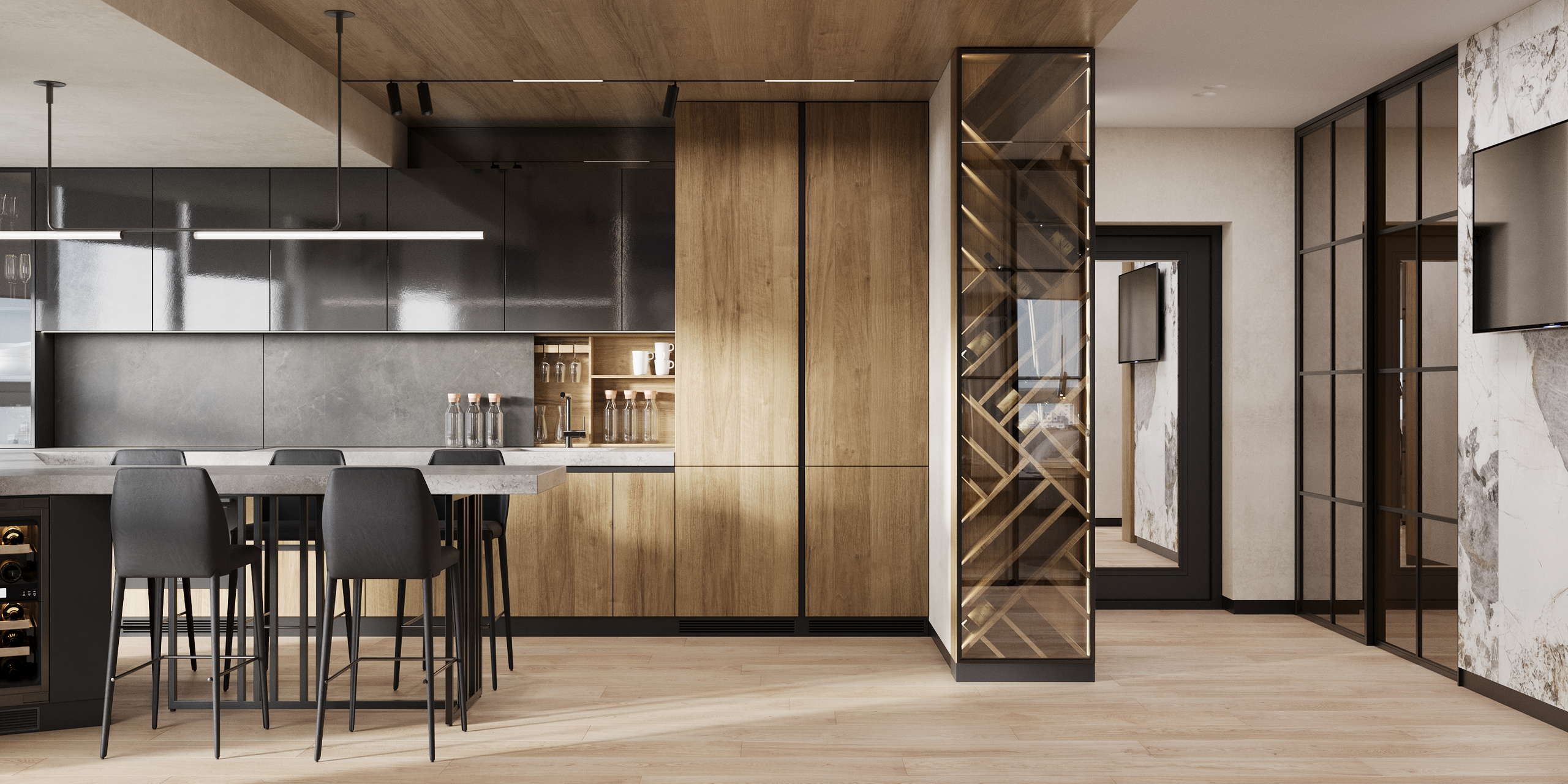 КВАРТИРА ДЛЯ МОЛОДОЙ СЕМЬИ. Дизайн интерьера. Воронеж. Москва