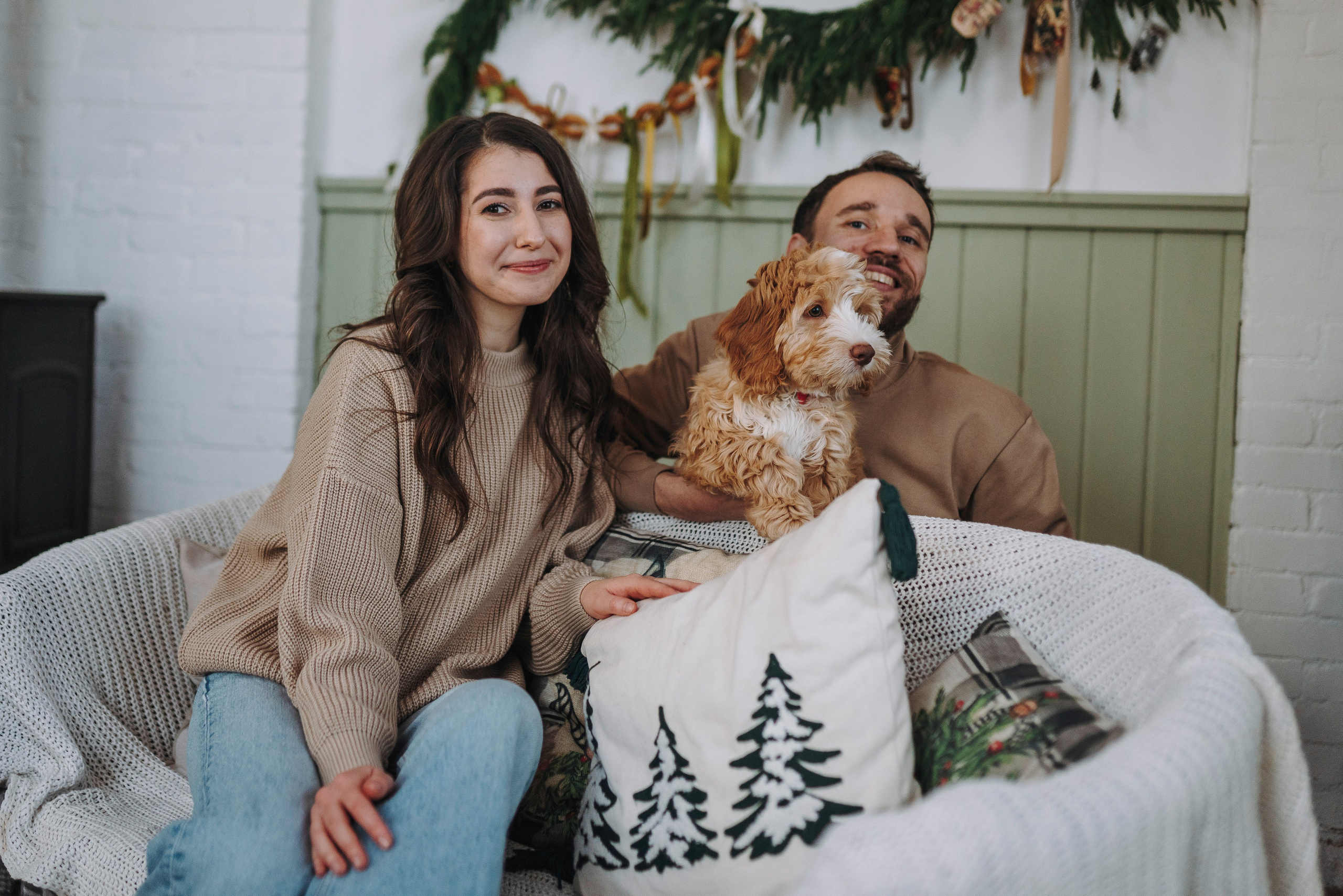 Мёрфи, Таня и Антон. Фотограф анималист в Спб недорого Олеся Майорова