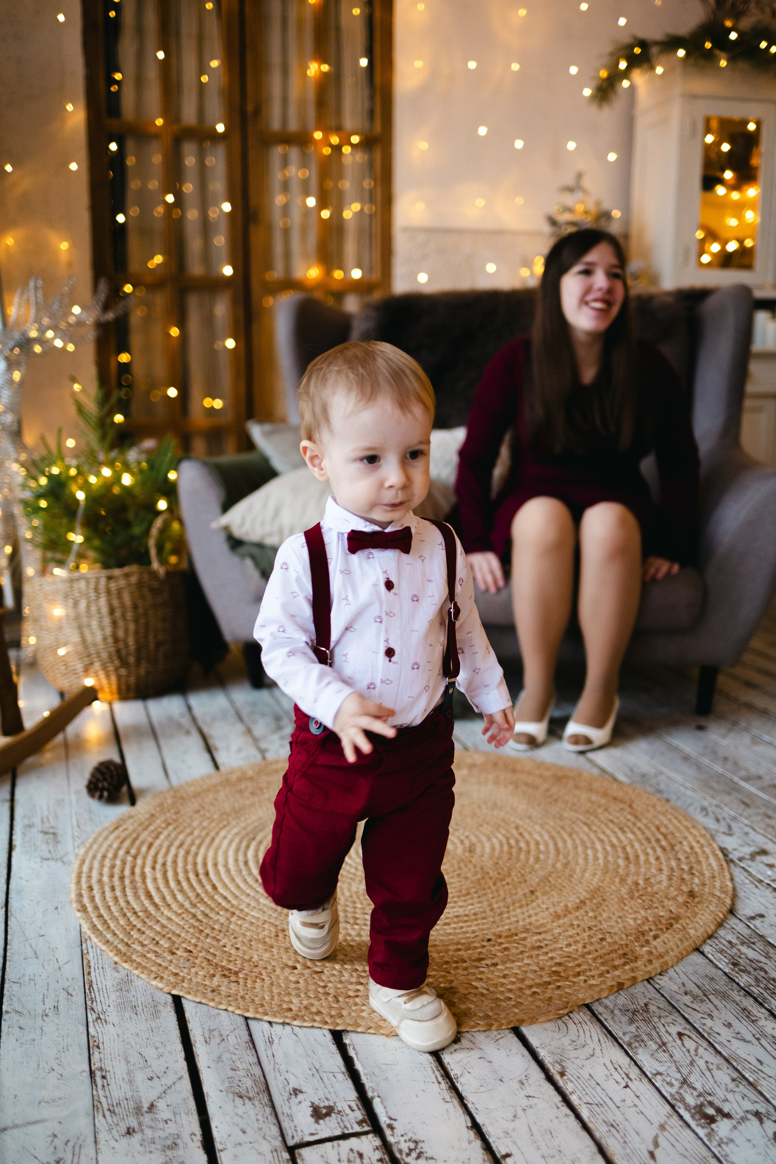 Новогодняя семейная с малышом. Семейный фотограф г. Тюмень