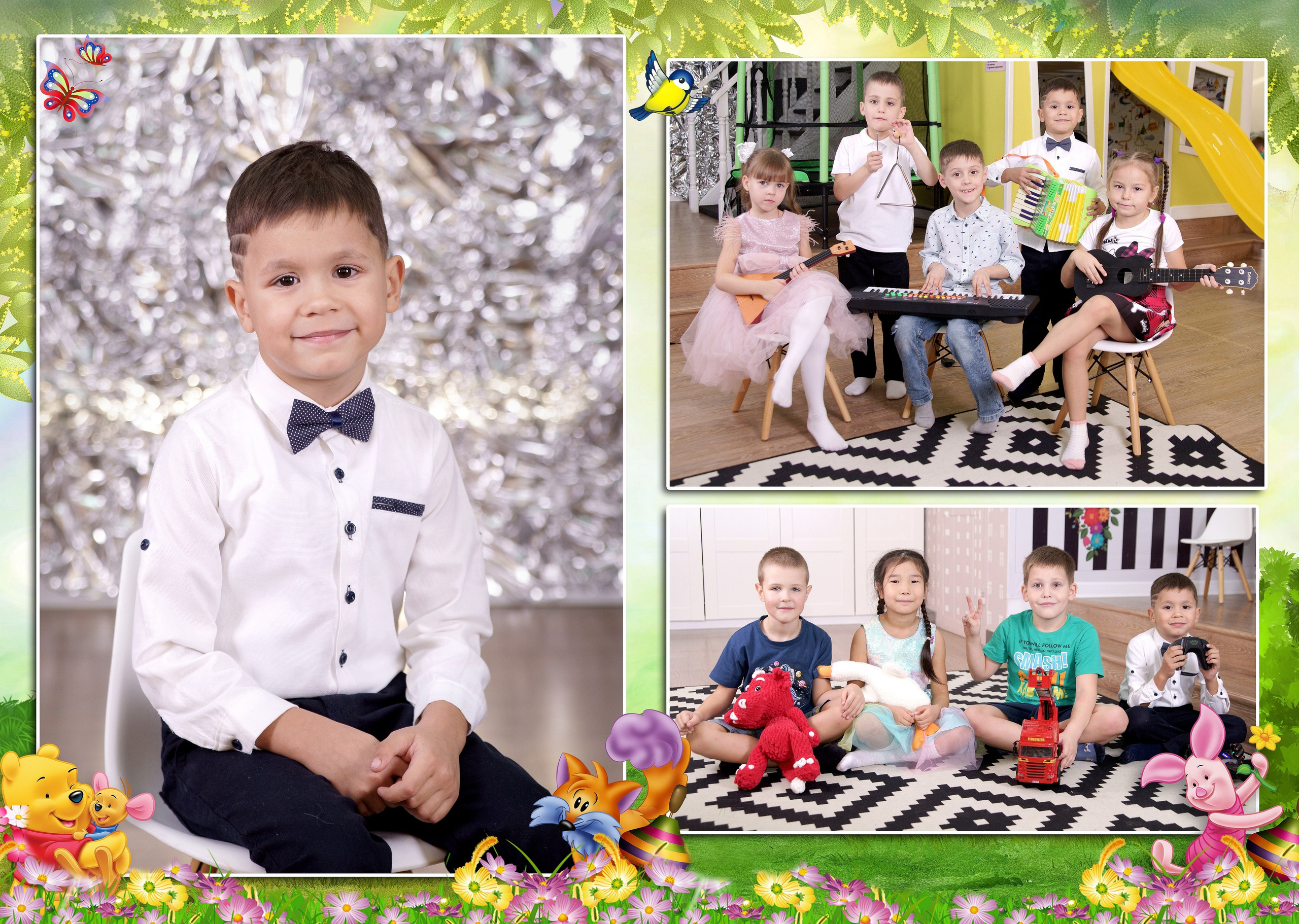 Выпускной альбом для детского сада - мультики разворот 2