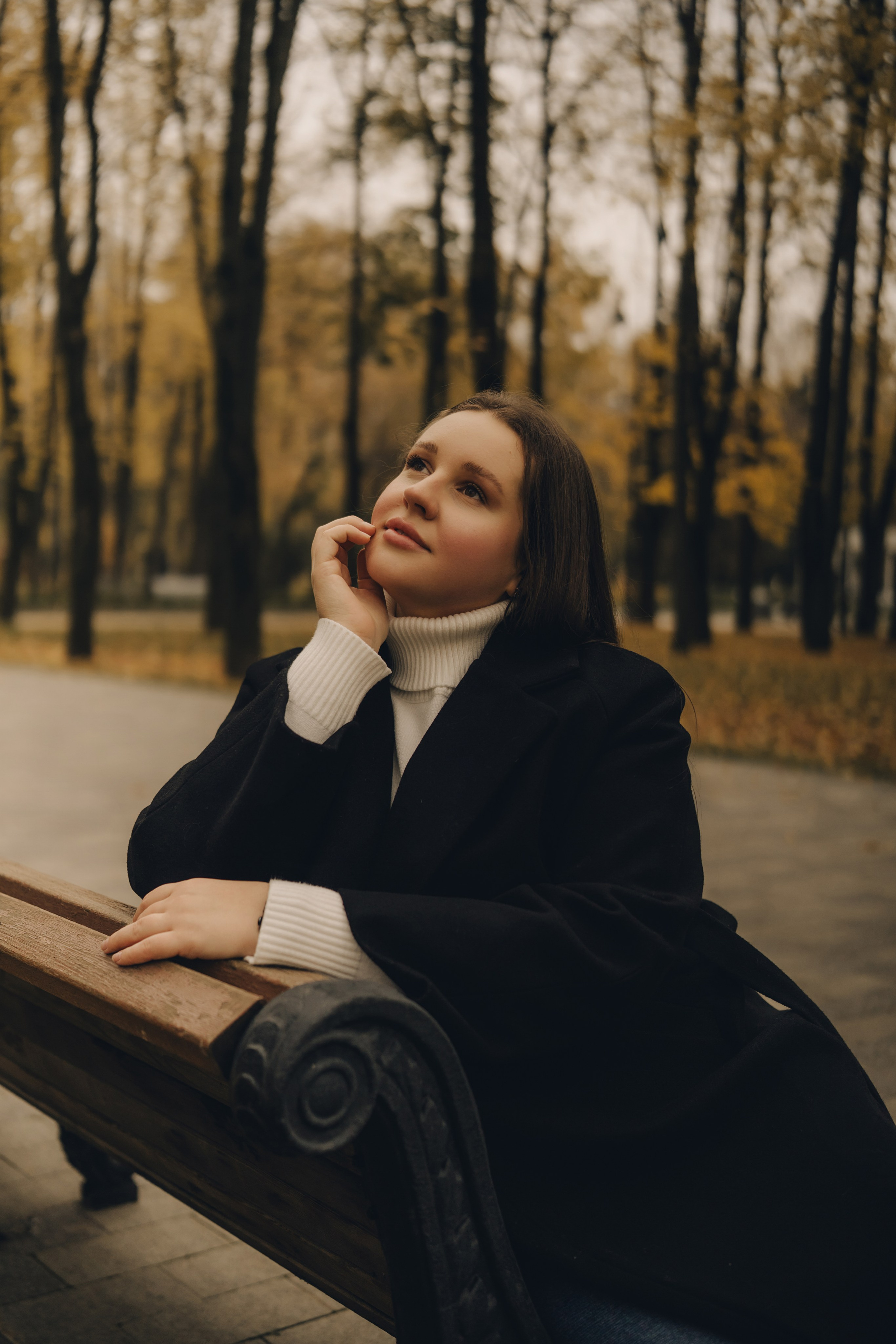 Елена | осенняя фотосессия северный Речной вокзал. Портретный фотограф Москва