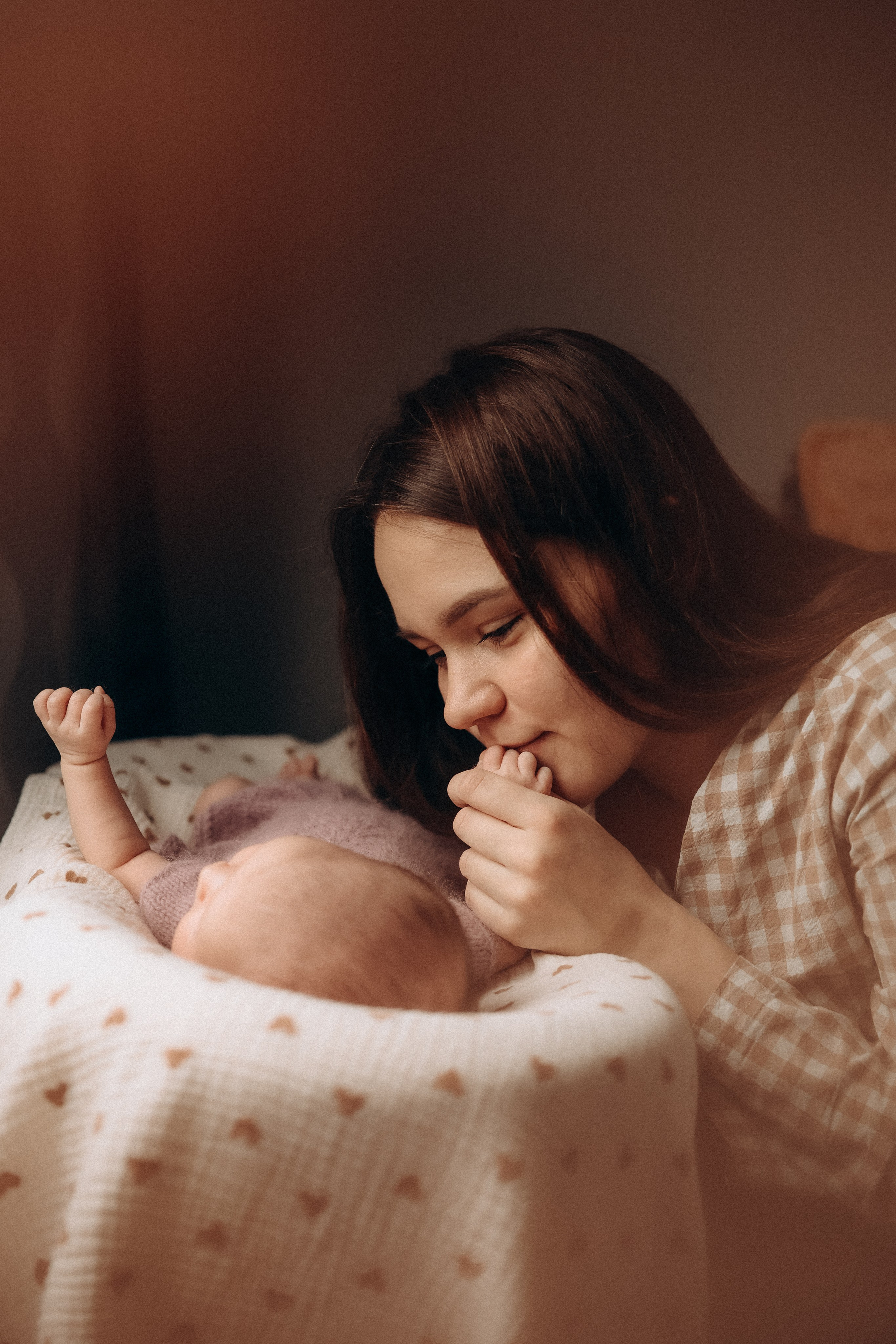 Первая фотосессия крошки Василисы. Семейный фотограф в Москве и Люберцах Юлия Гуськова