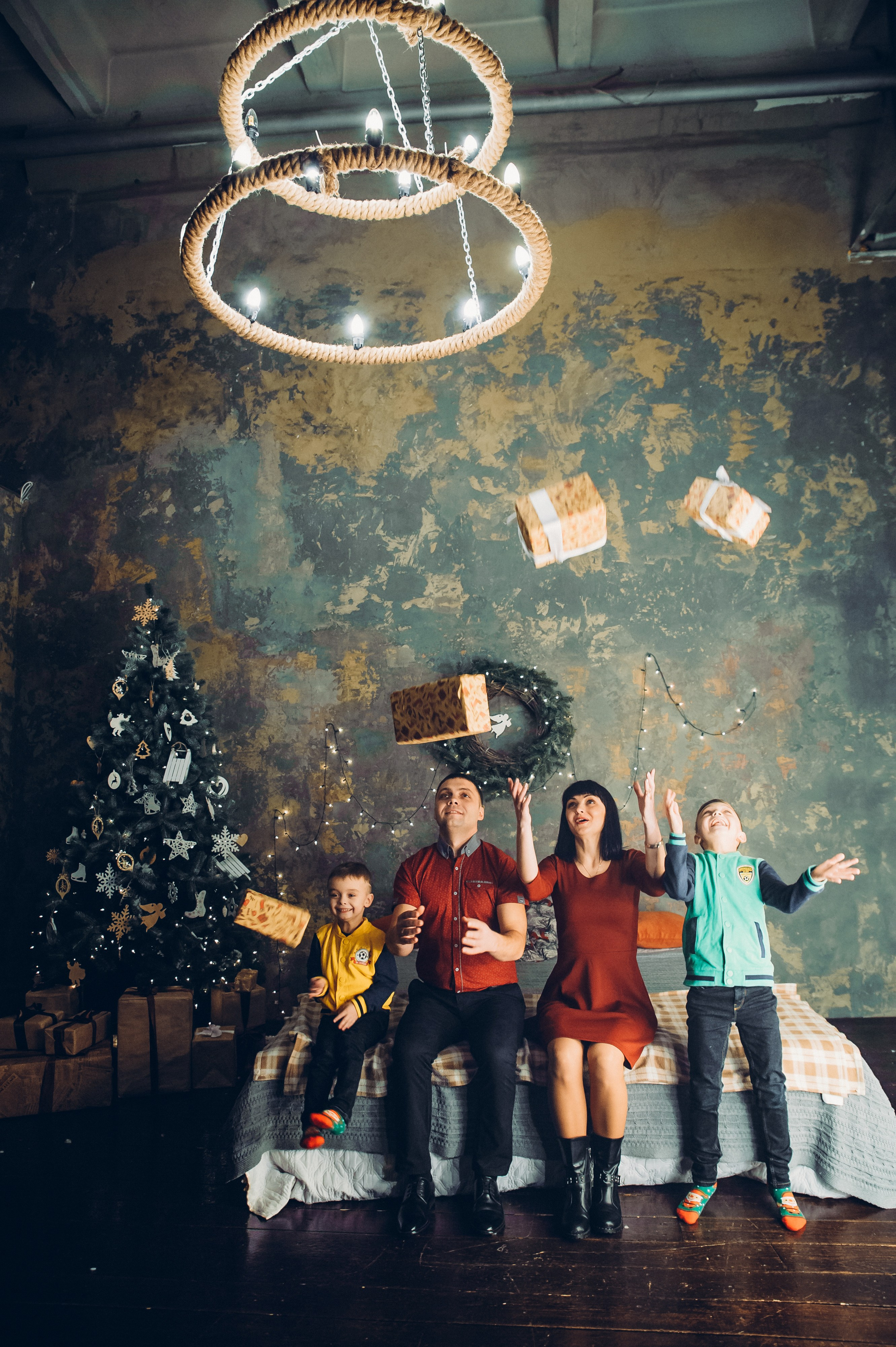 Новогодняя фотосессия в студии Минск, семейная фотосессия Минск, Филиппович Александр фотограф