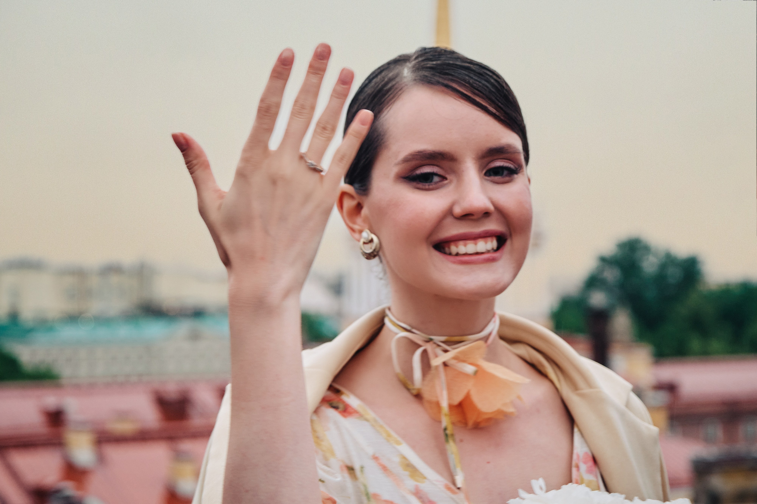 Никита и Диана. Лавстори на крыше. Портретный фотограф на новый год в Москве Виктория Колышева