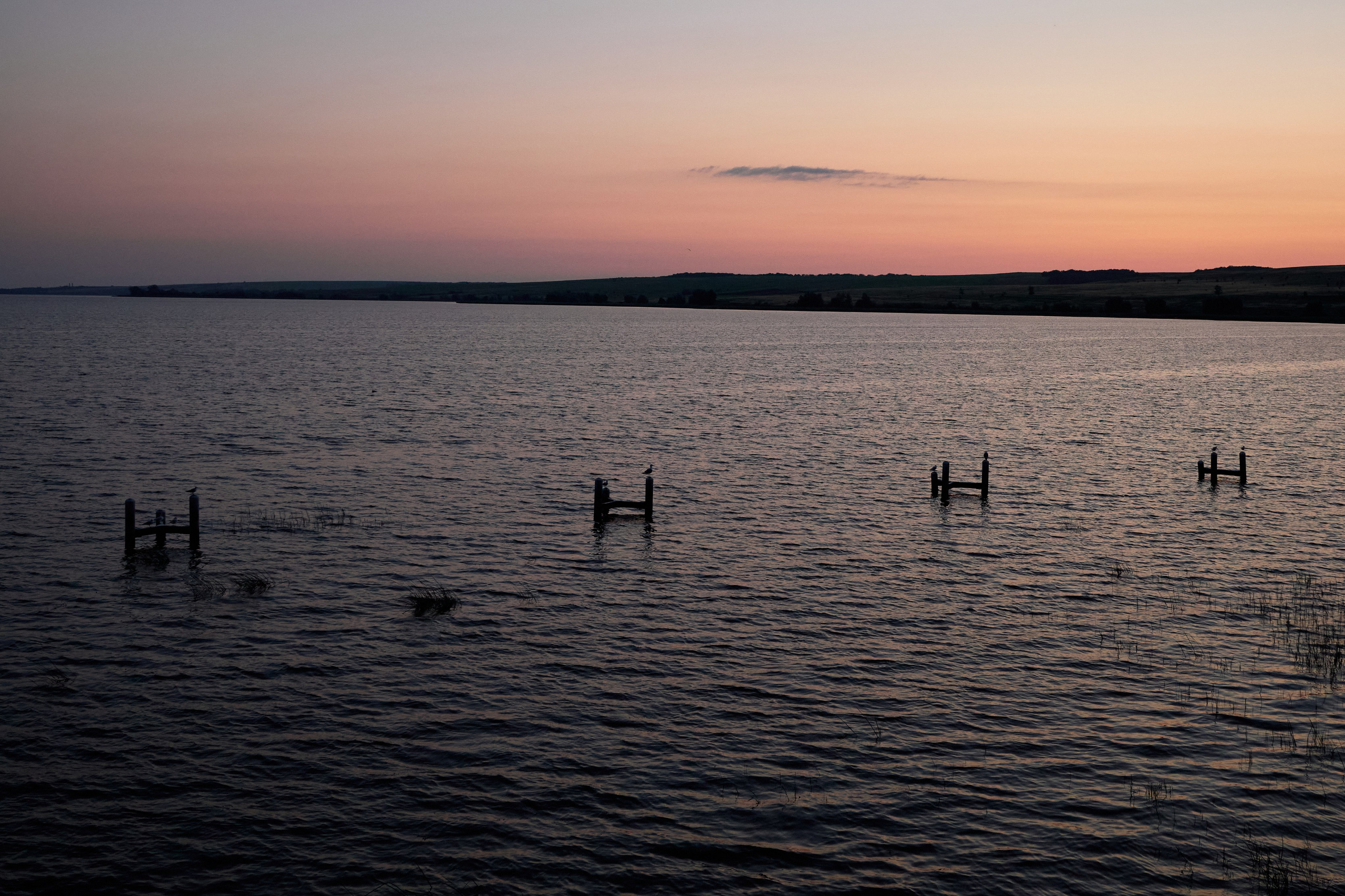 Закат на кутулукском водохранилище.