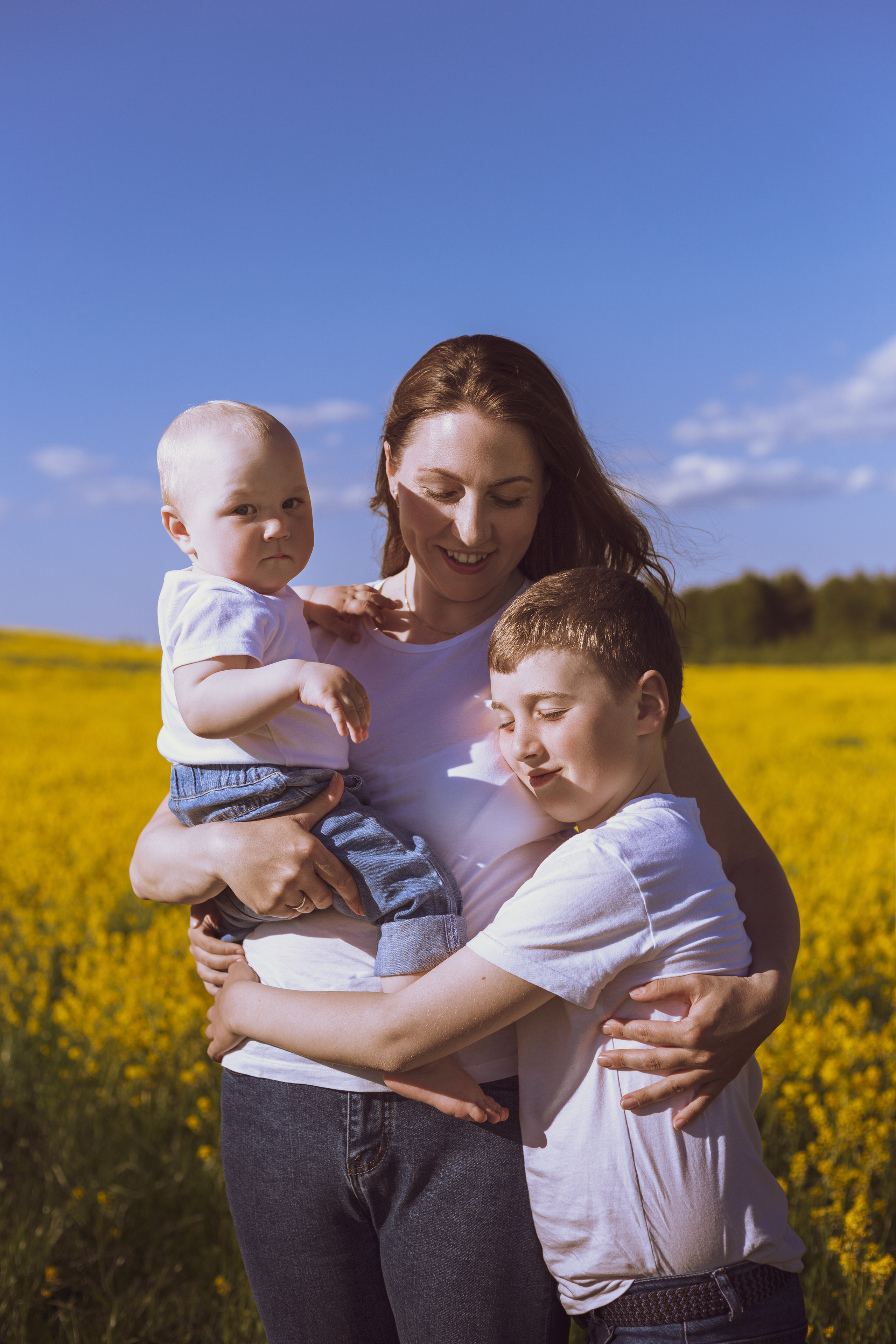 Фотосессия в поле с детьми | Елена, Приозерск. Женский, семейный и контент фотограф Ирина Ульянова в Санкт-Петербурге
