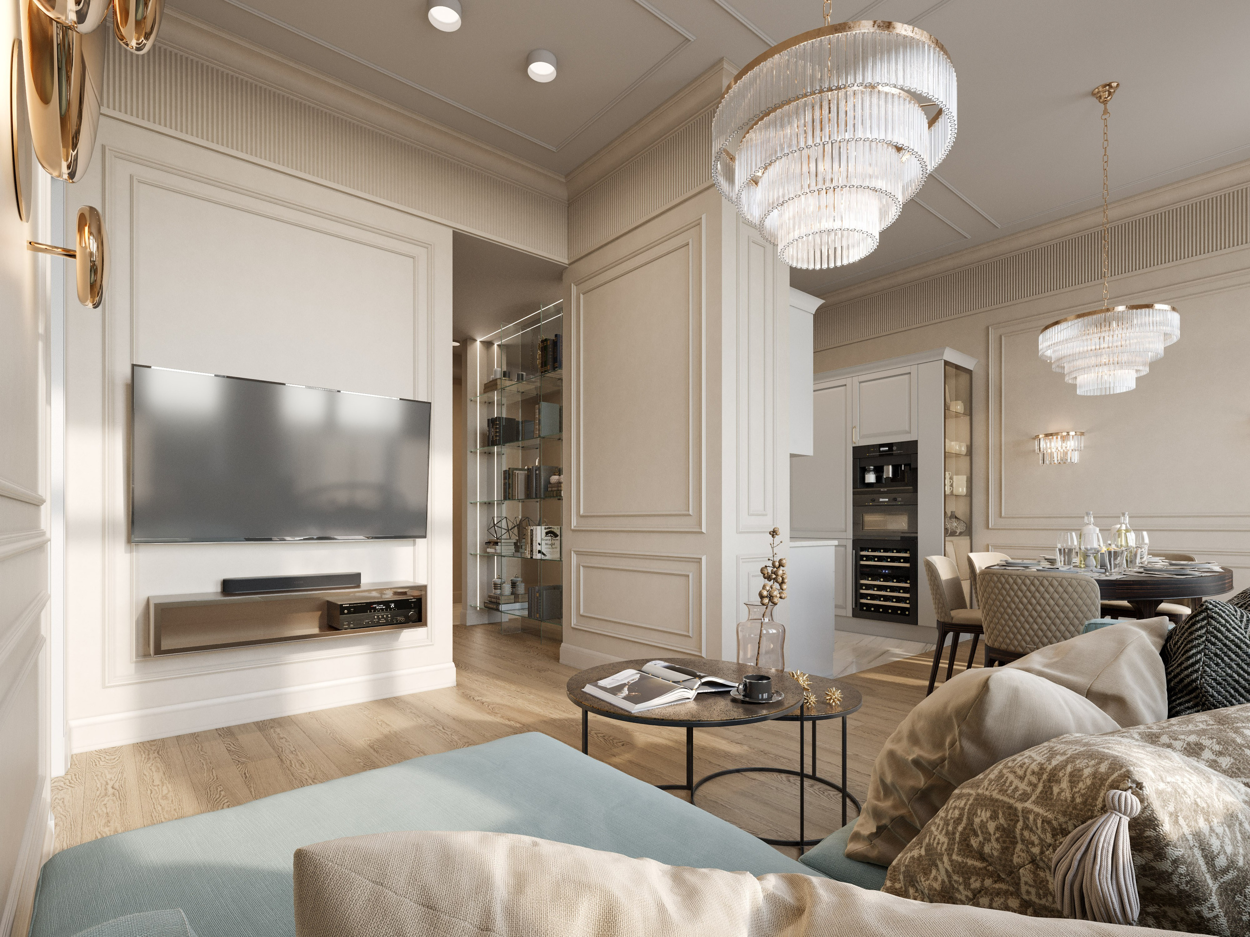 Дизайн-проект Квартиры в Стиле Неоклассика | 3D Визуализация Пространства и Света. Визуализатор интерьера в Москве | Брагин Кирилл