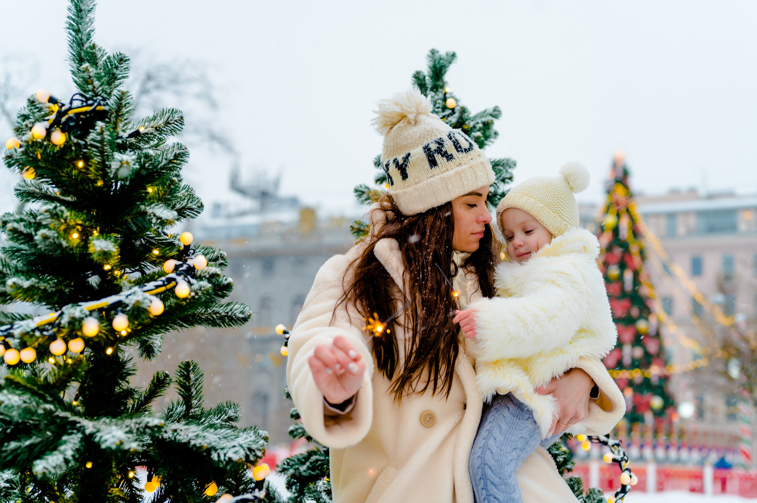 Новогодняя фотосессия на Манежной площади. Свадебный и семейный фотограф Евгения Кононова