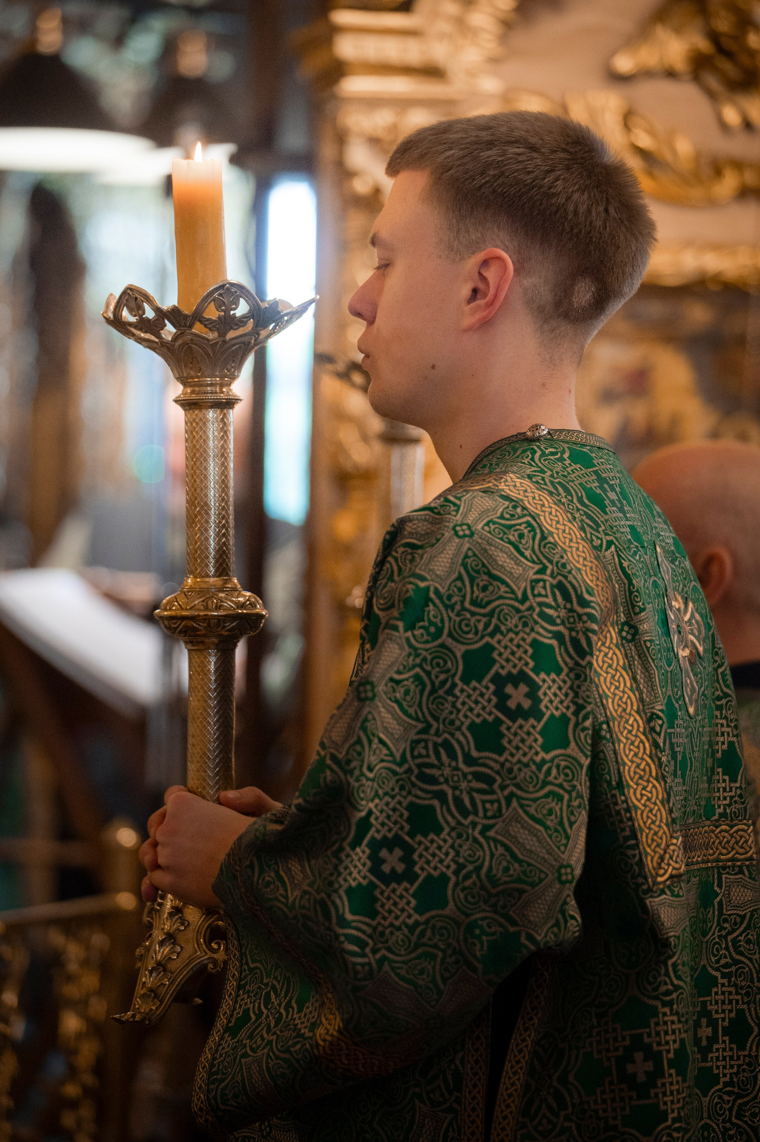 Богородский храм. Вход Господень в Иерусалим. Божественная литургия. Антон и Татьяна Денисенко — В храме