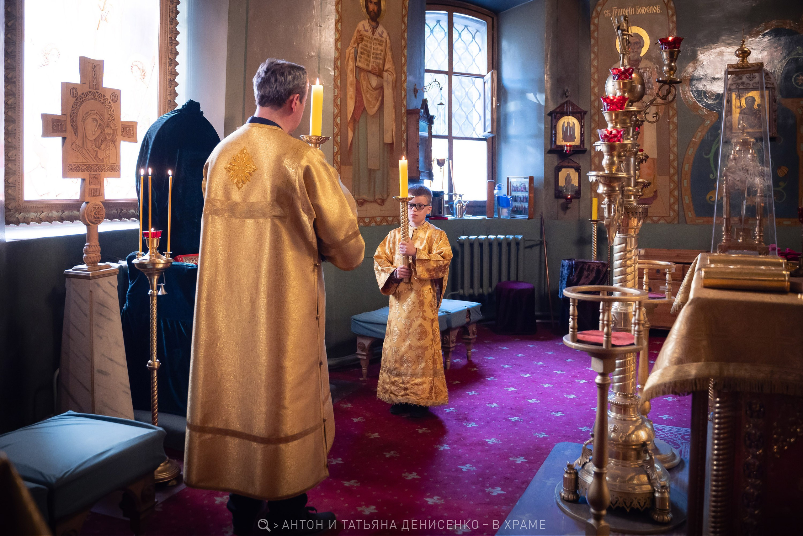 Рождество Иоанна Предтечи — Храм Святых Девяти Мучеников Кизических, г. Москва. Антон и Татьяна Денисенко — В храме