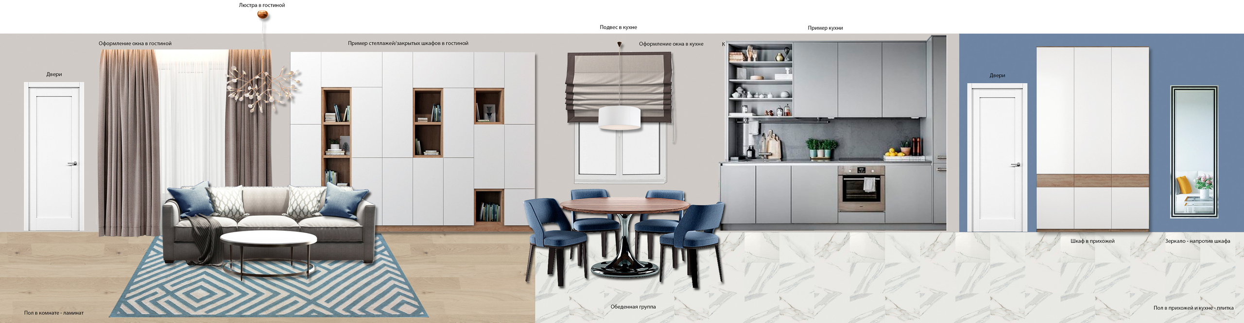 Народное Ополчение (коллажи). Дизайн интерьера, от проекта до реализации