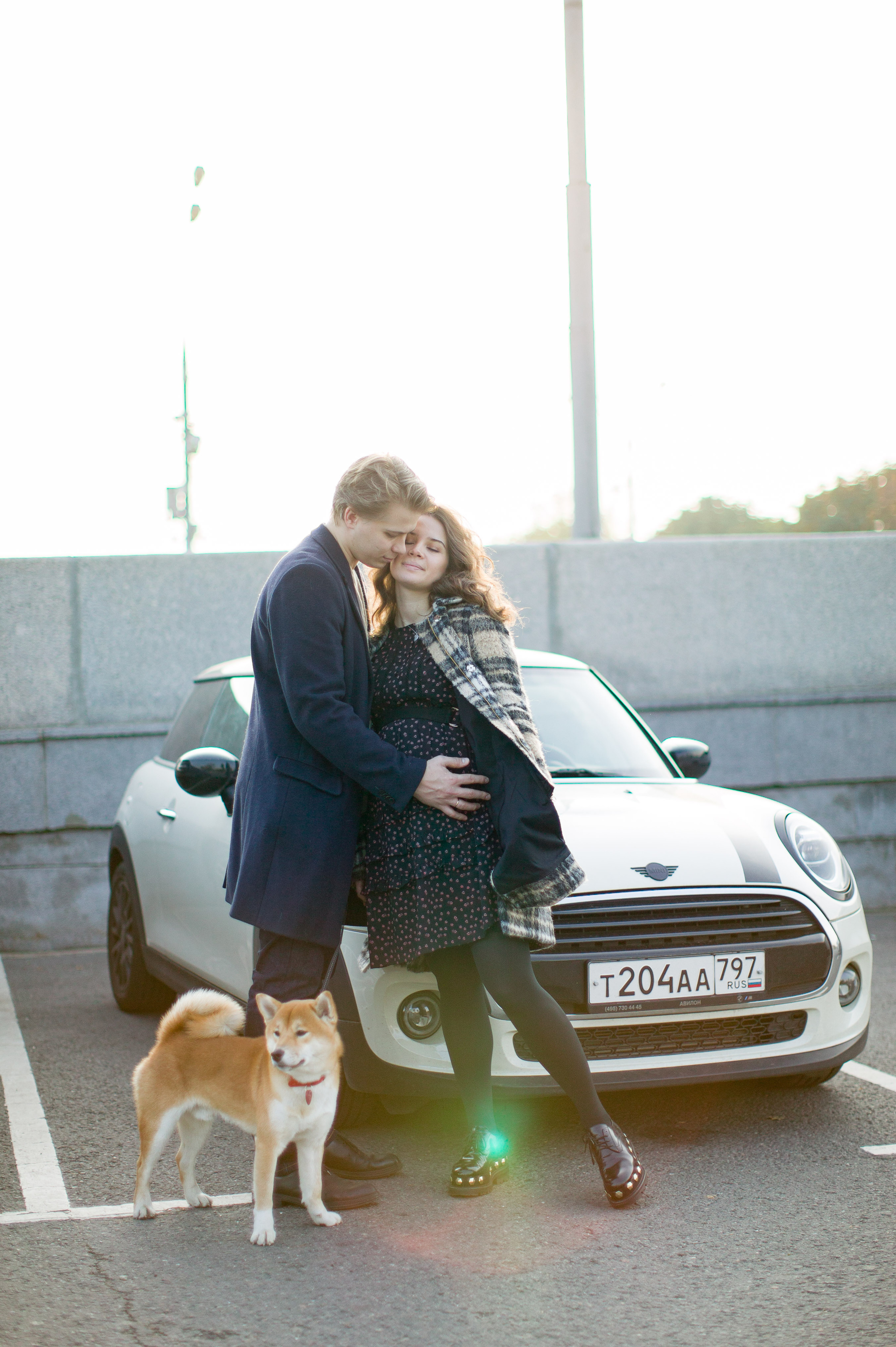 Семейная фотосессия в ожидании малыша в Парке Горького, Москва