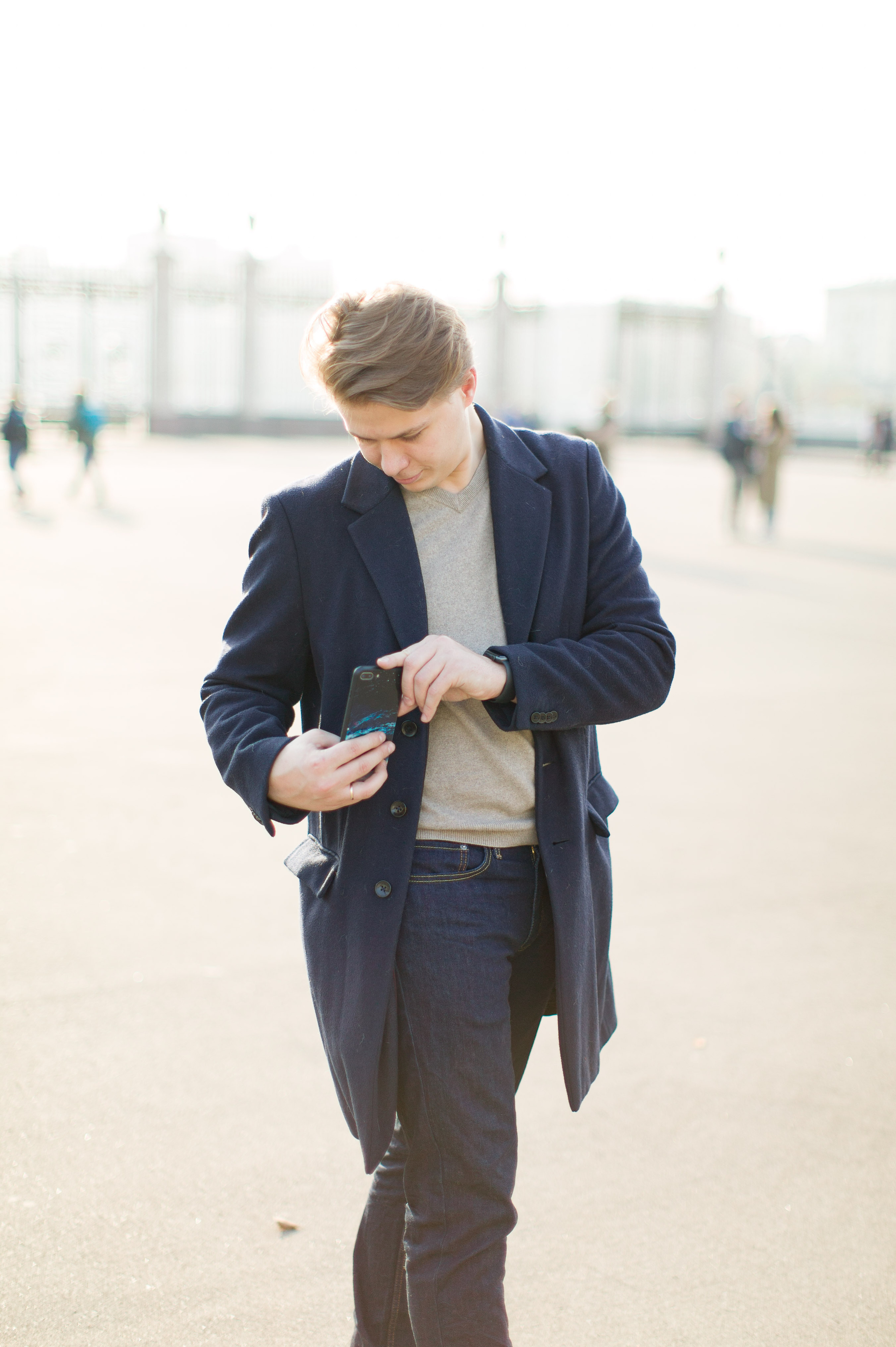 Семейная фотосессия в ожидании малыша в Парке Горького, Москва