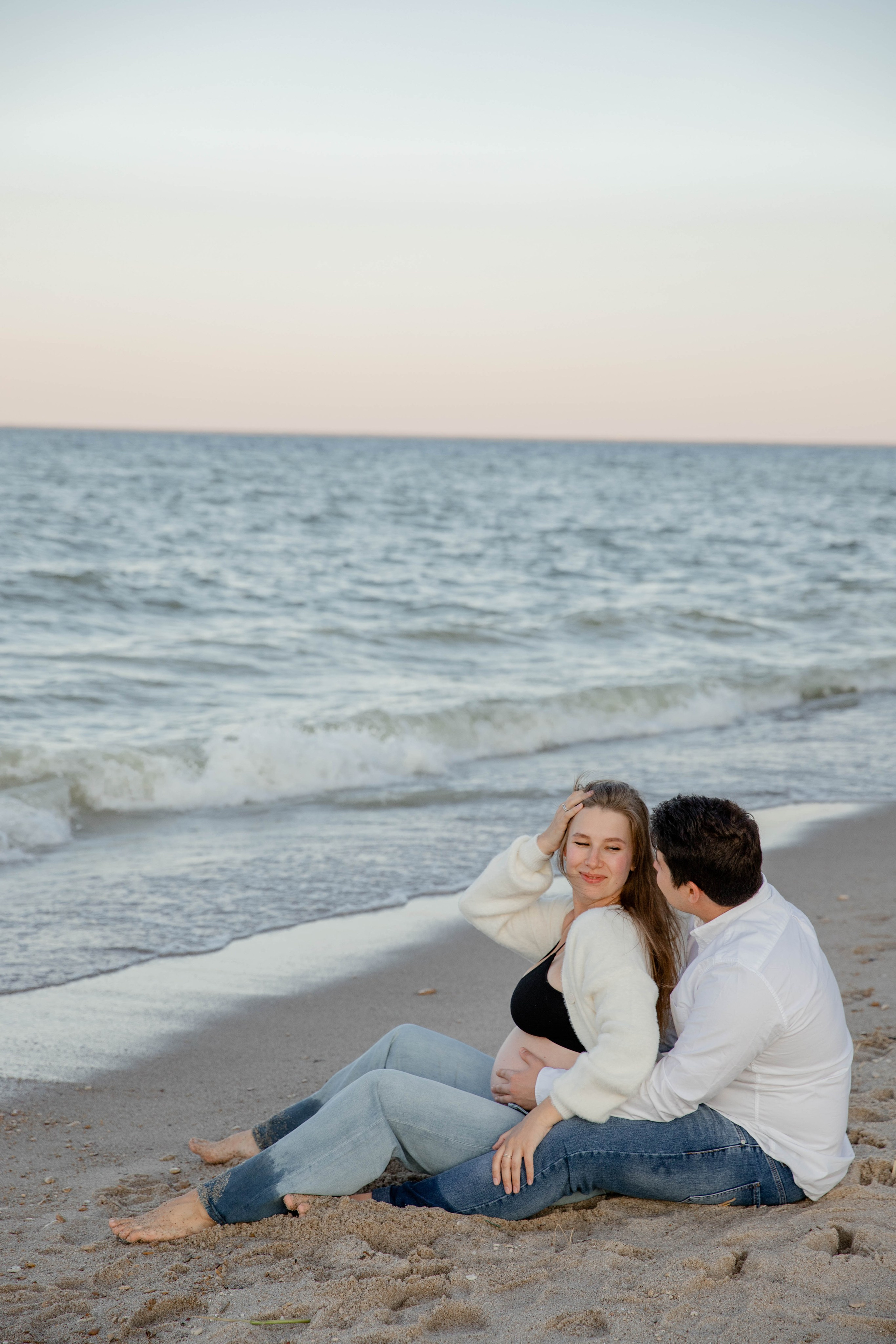 Фотосессия беременности на море. Свадебный фотограф Бакрымова Валентина