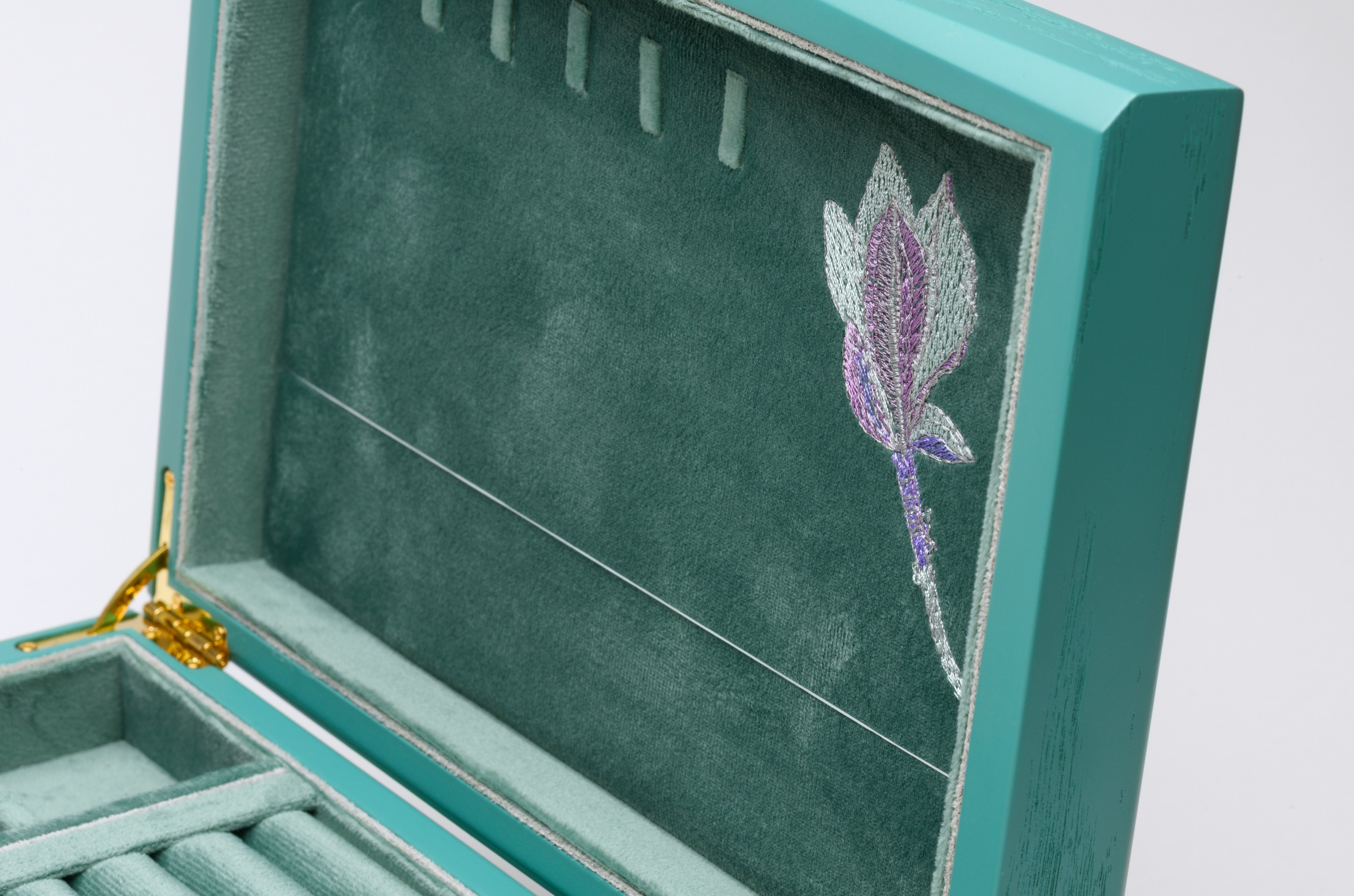 Ювелирная шкатулка зеленая. Fotolux