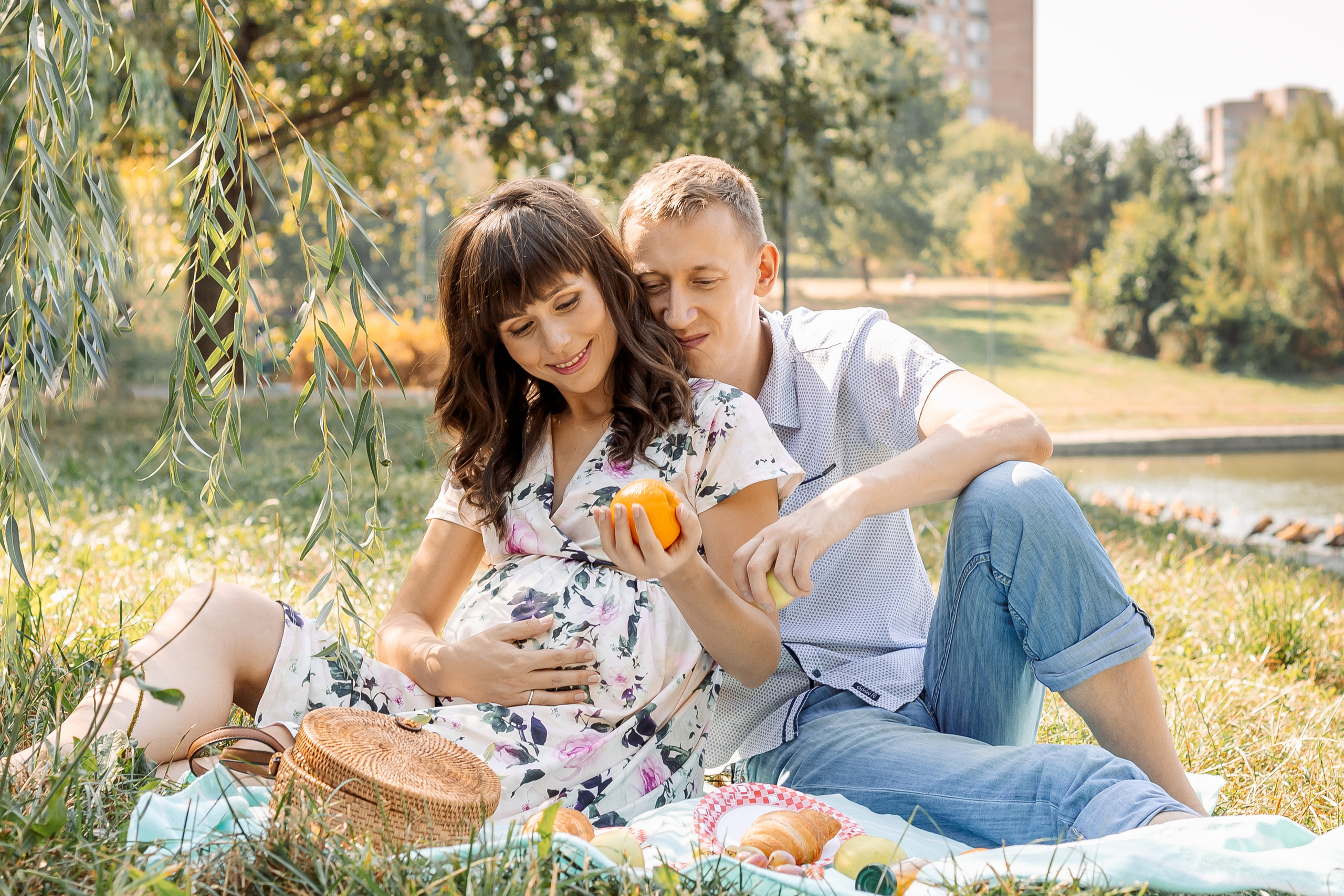 Фотосессия беременности в парке. Семейный Фотограф в Москве Евгения Симоненко