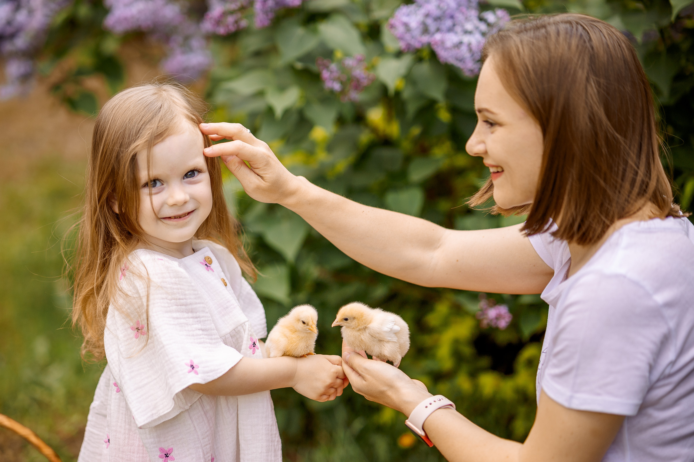 Фотосессия с цыплятами в Екатерининском парке. Семейный Фотограф в Москве Евгения Симоненко