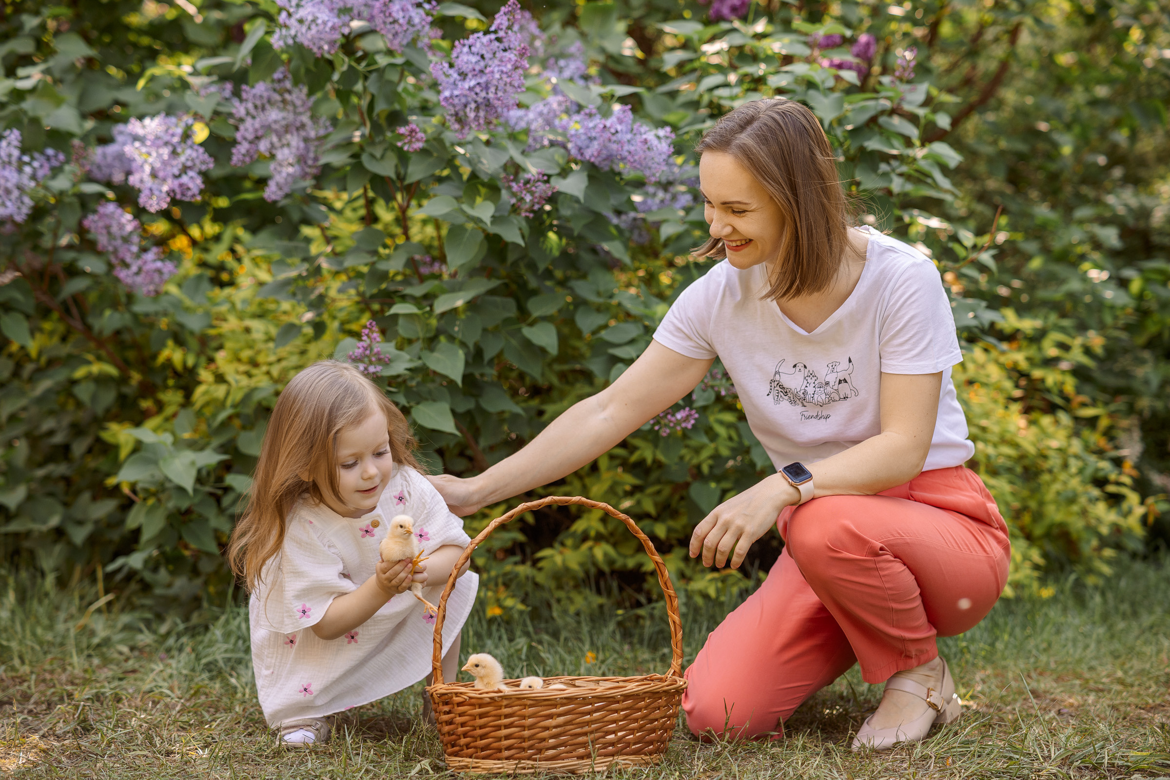 Фотосессия с цыплятами в Екатерининском парке. Семейный Фотограф в Москве Евгения Симоненко