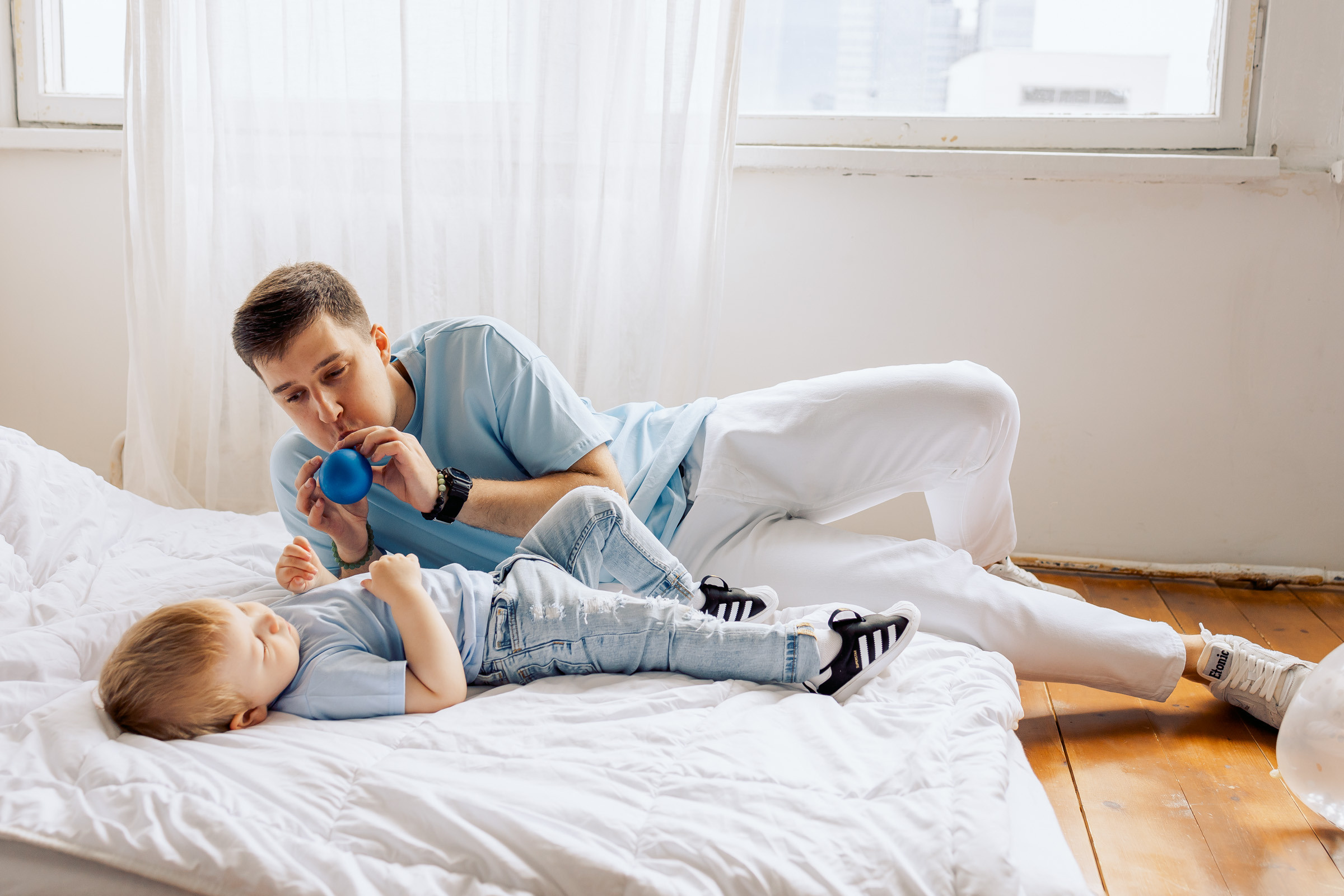 папа с сыном