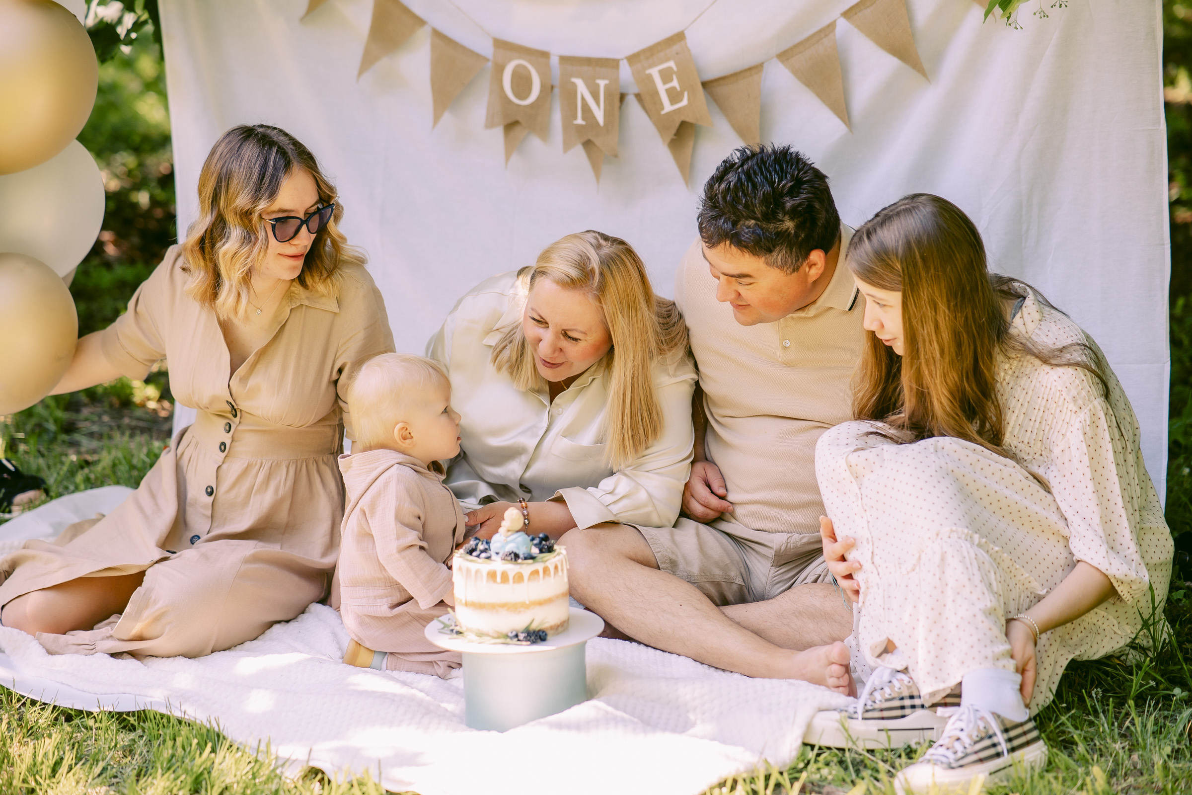 первый день рождения на природе