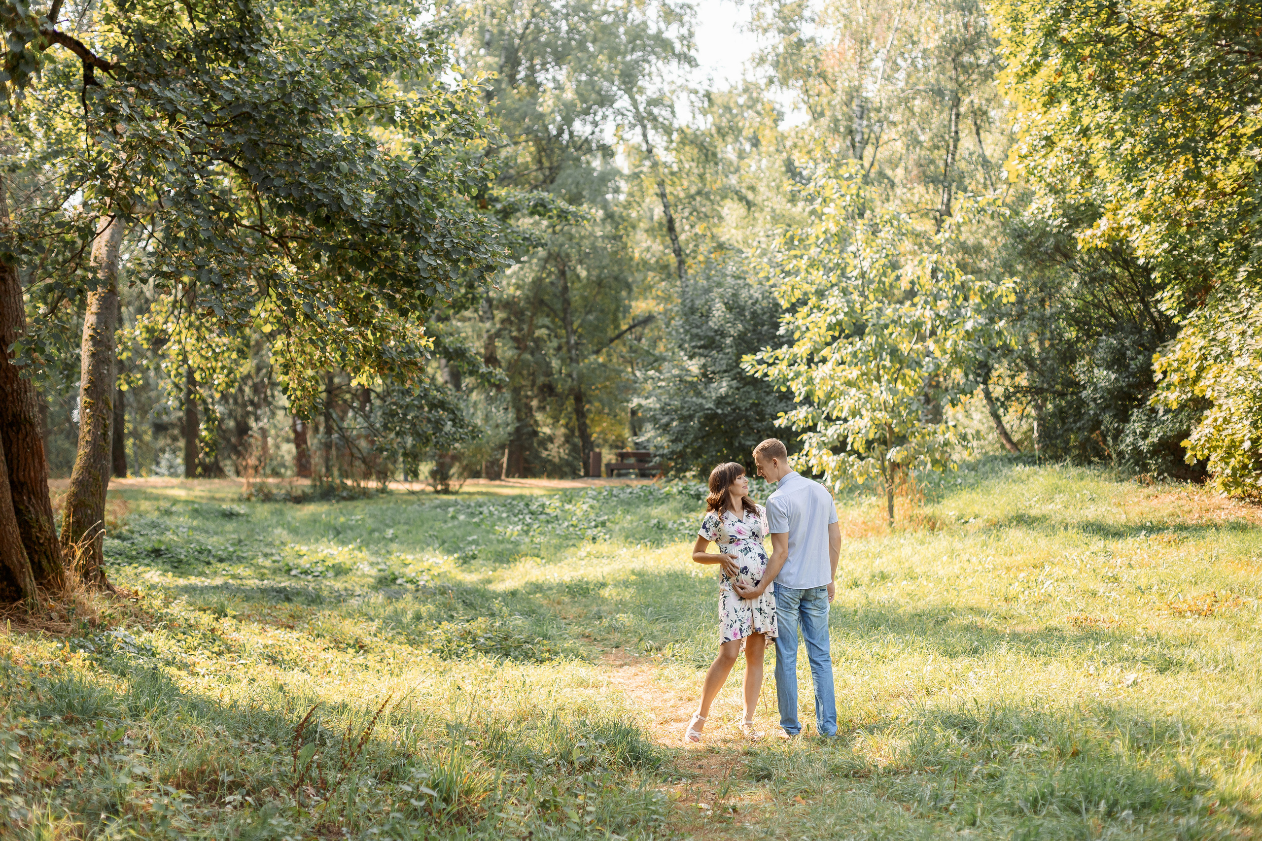 Фотосессия беременности в парке. Семейный Фотограф в Москве Евгения Симоненко