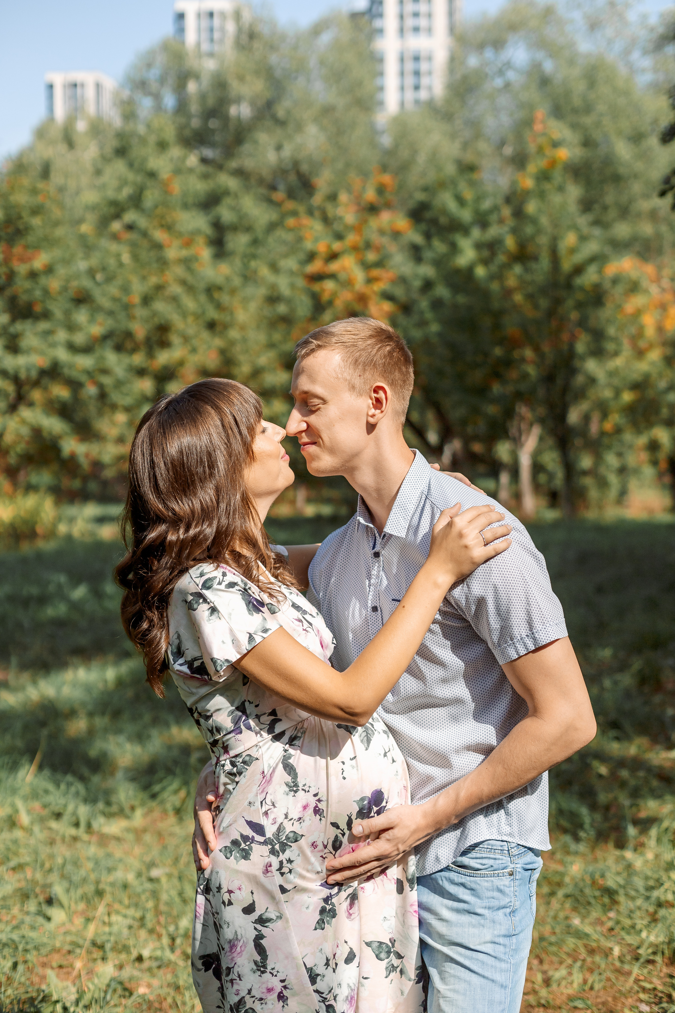 Фотосессия беременности в парке. Семейный Фотограф в Москве Евгения Симоненко