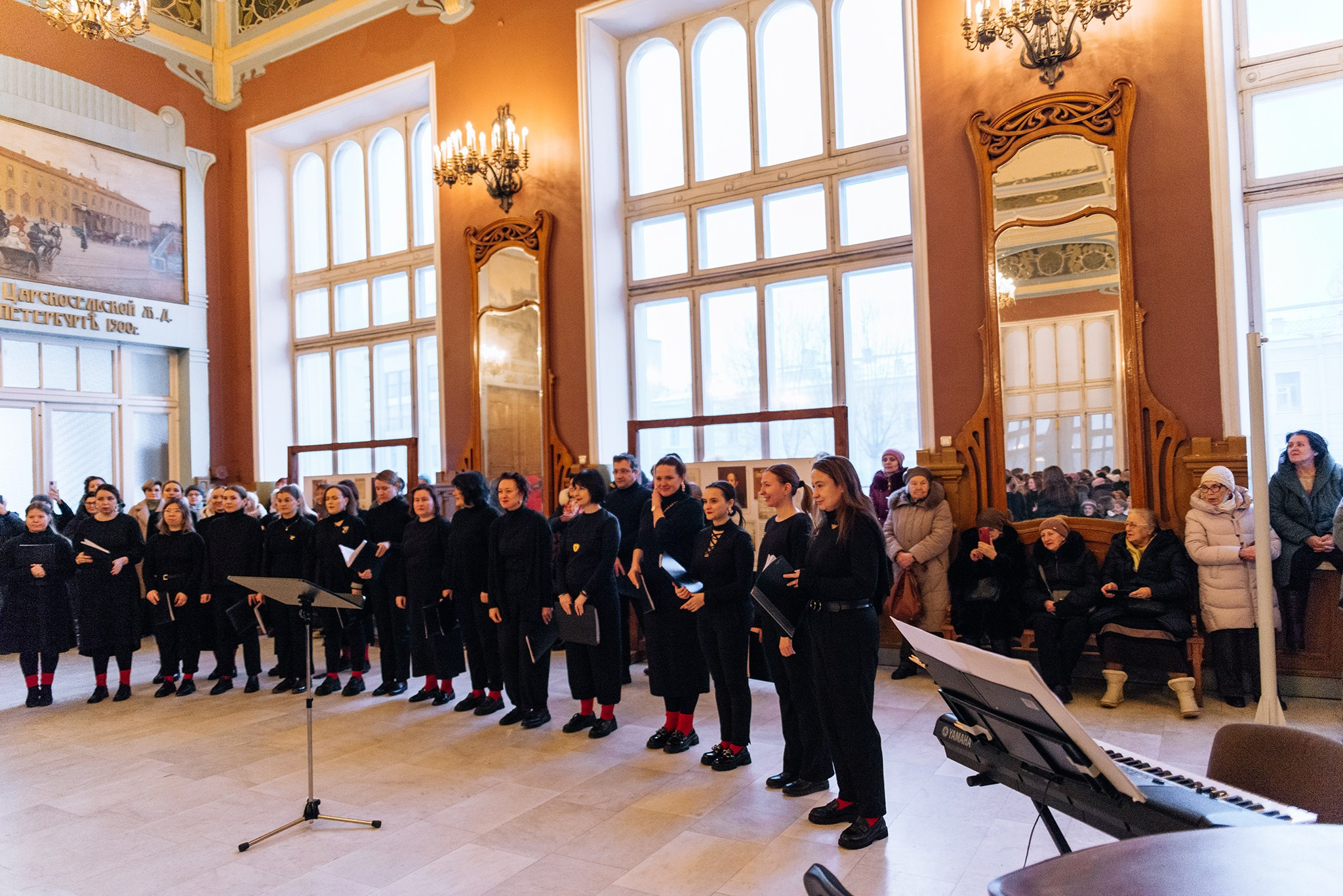 Хор Большой распев на Витебском вокзале. Январь 24. Репортажный фотограф в Санкт-Петербурге Анастасия Клёпова