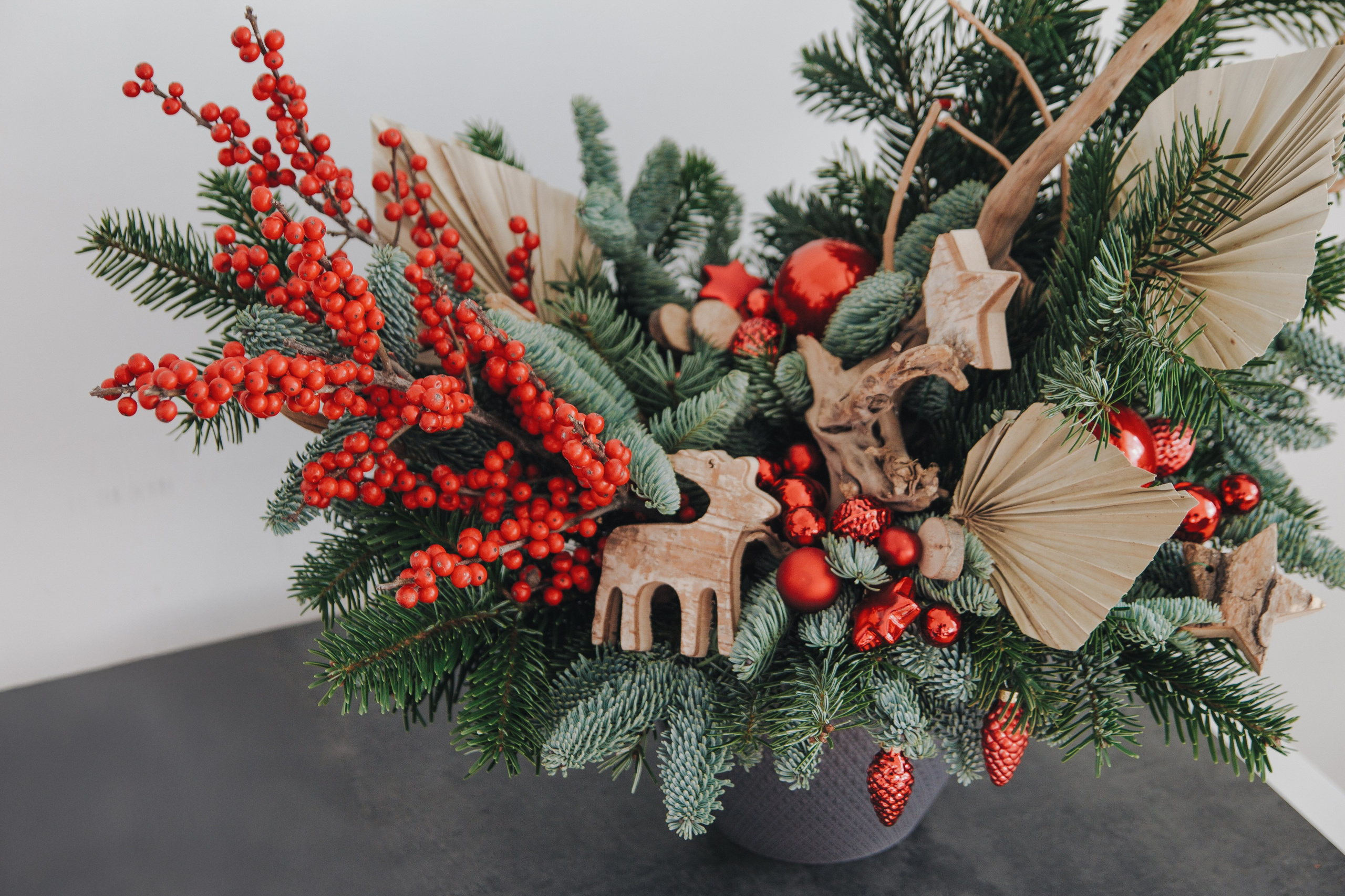 Новогодние композиции. Ксения Почтарь. Декоратор и флорист, город Владивосток