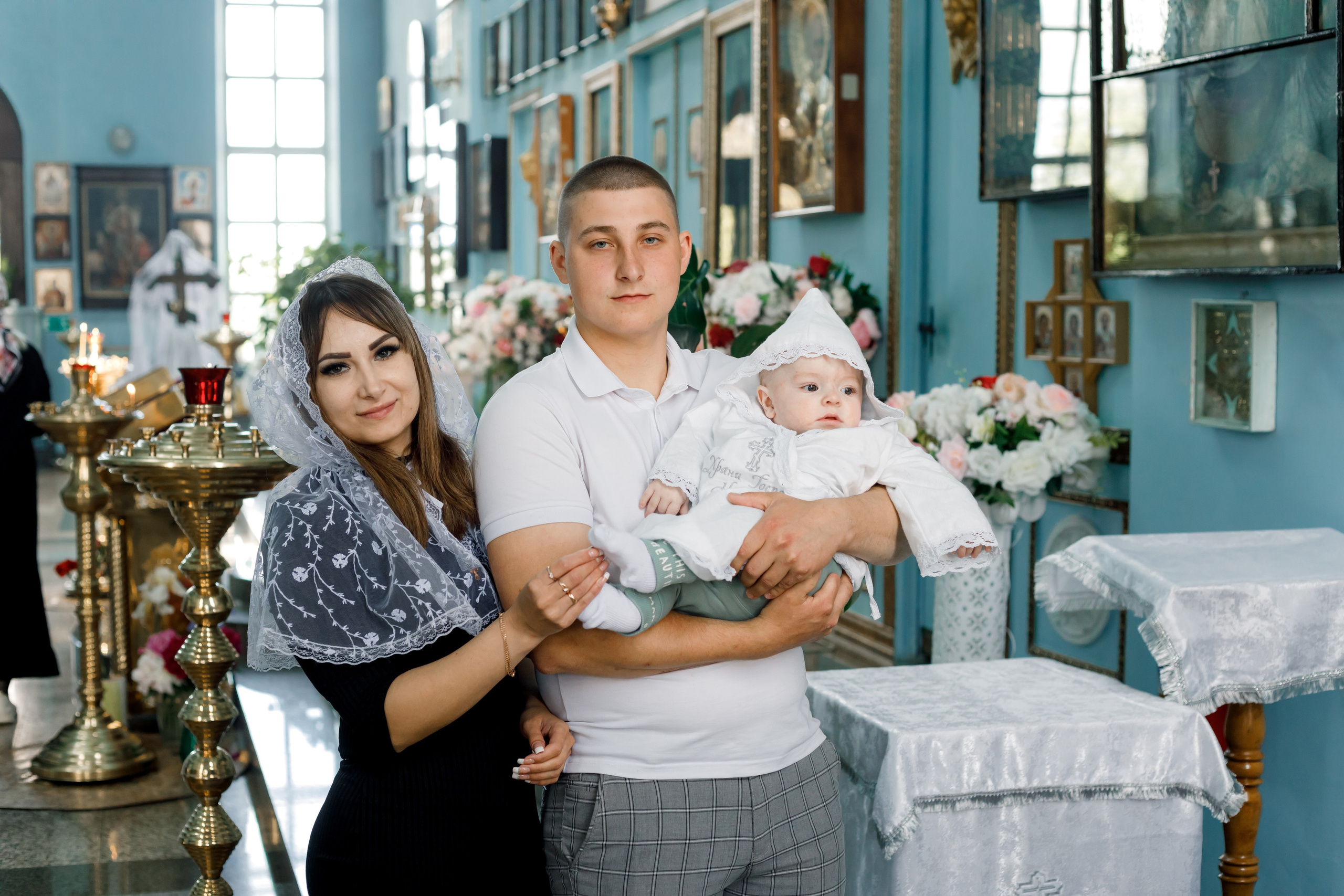 Съемка таинства крещения в Тихорецке. Свадебный и семейный фотограф в Краснодарском крае Мария Данилкина