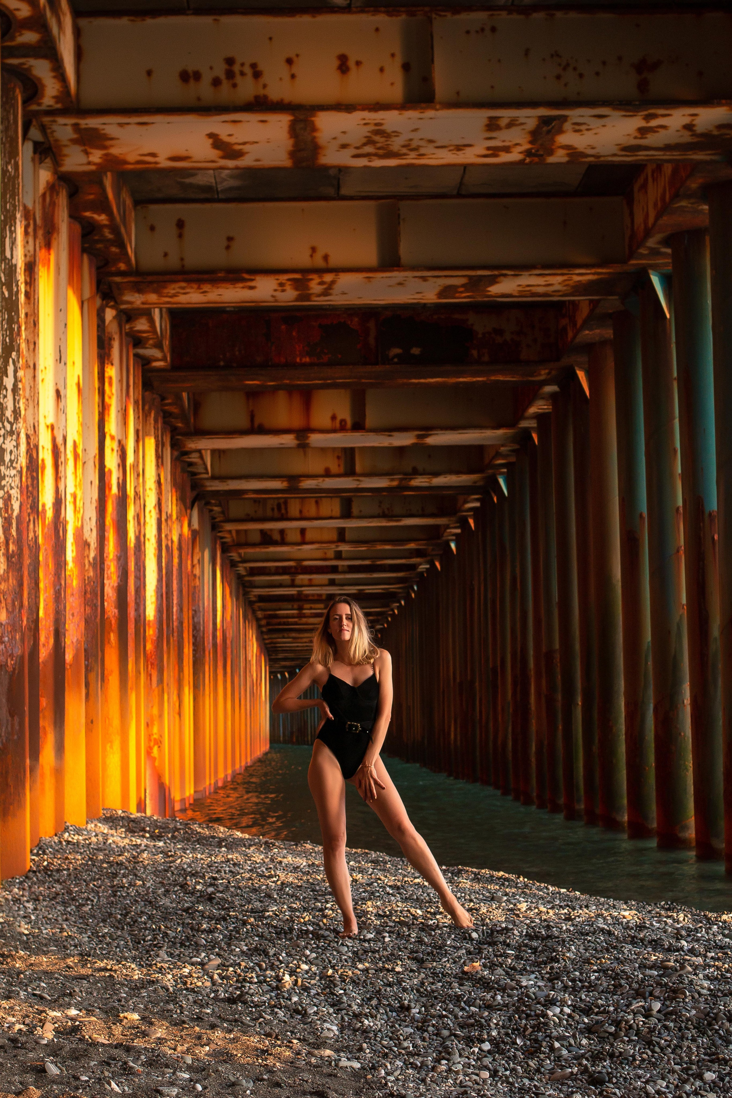 пляж с колоннами адлер