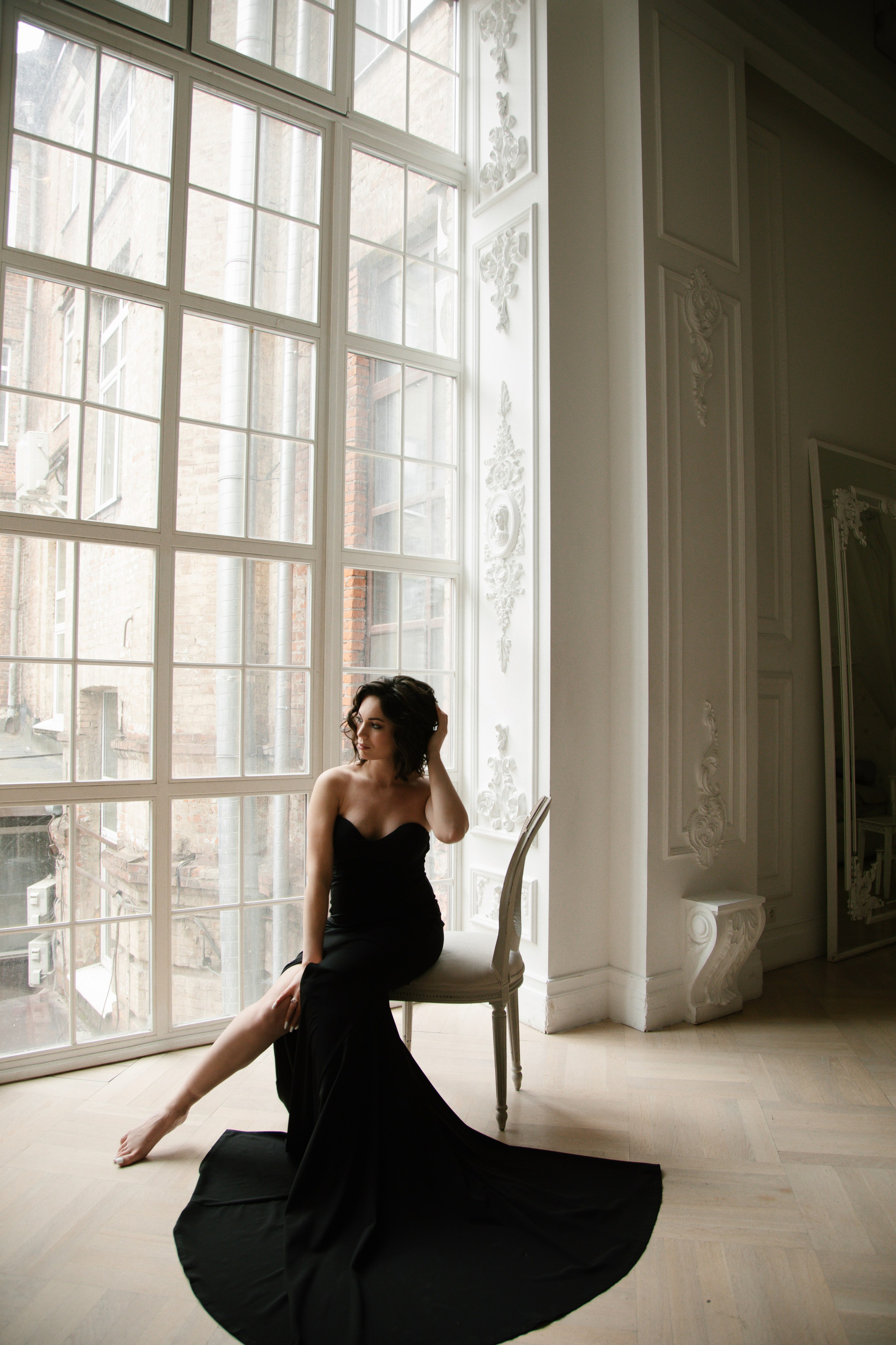 Чёрное платье. Свадебный и семейный фотограф Анастасия Романова в Москве и Московской области