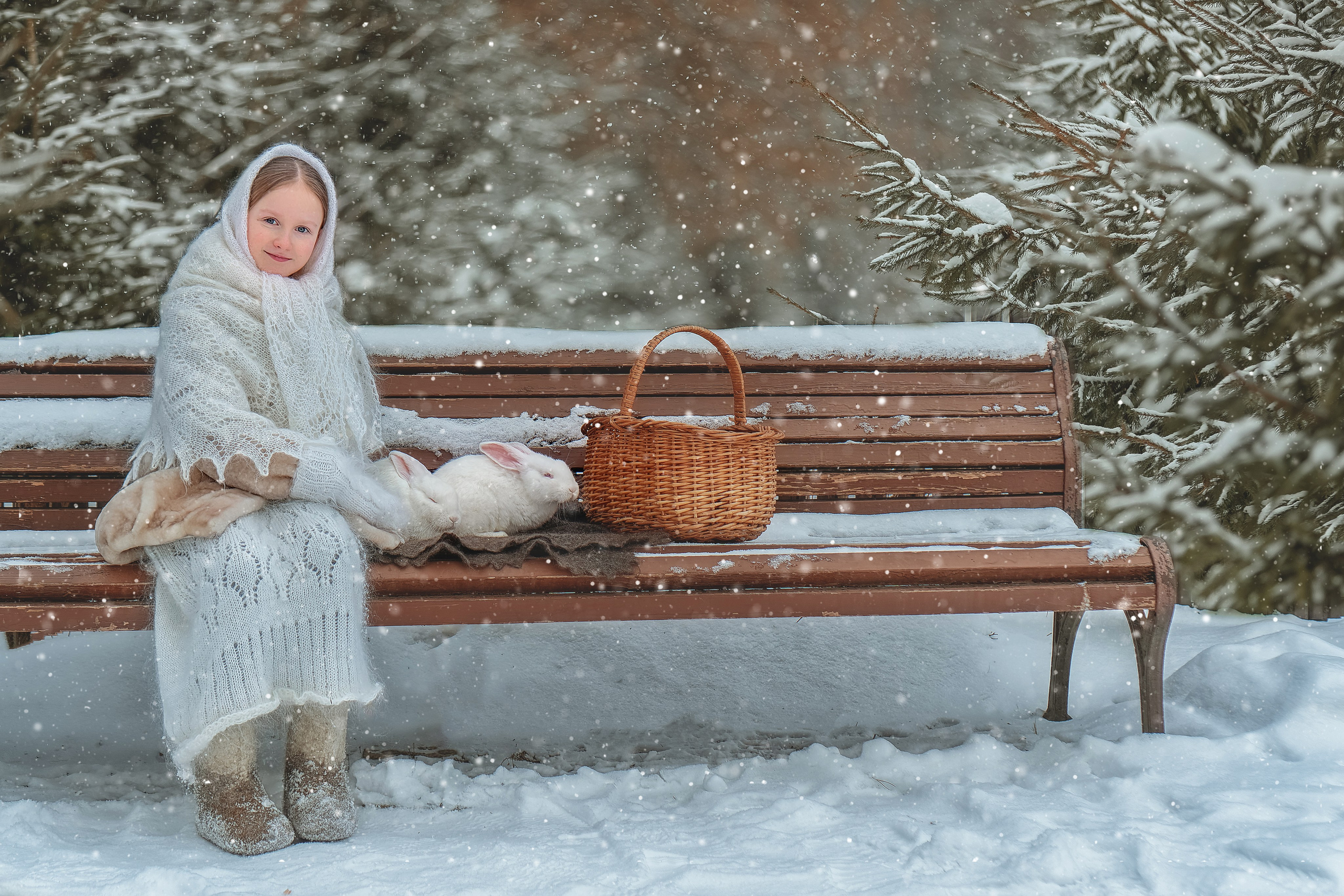 Фотосессия с кроликами в Москве от фотографа Елены Жмельковой