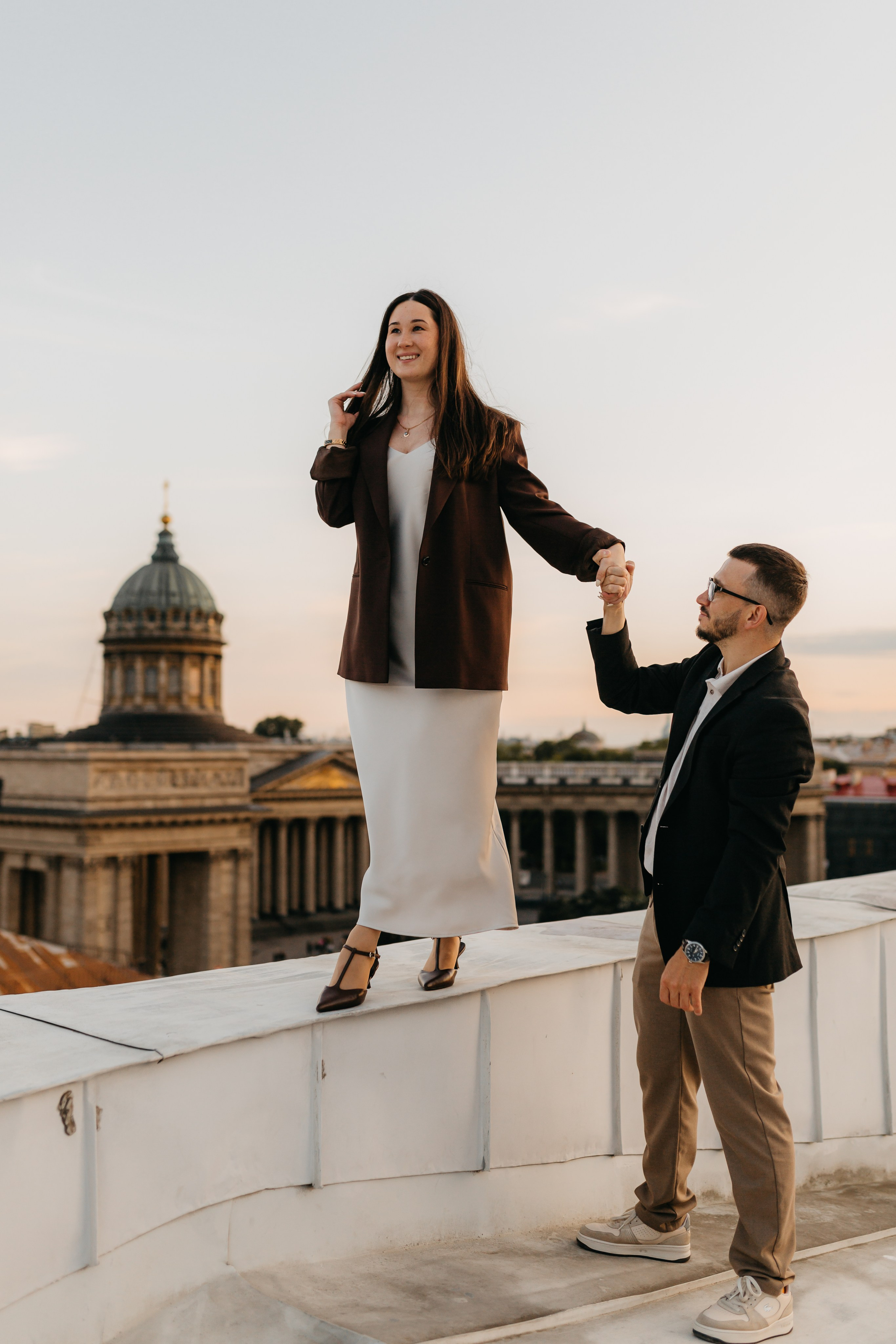 LoveStory на крышах Питера. Фотограф Санкт-Петербург Князева Елизавета