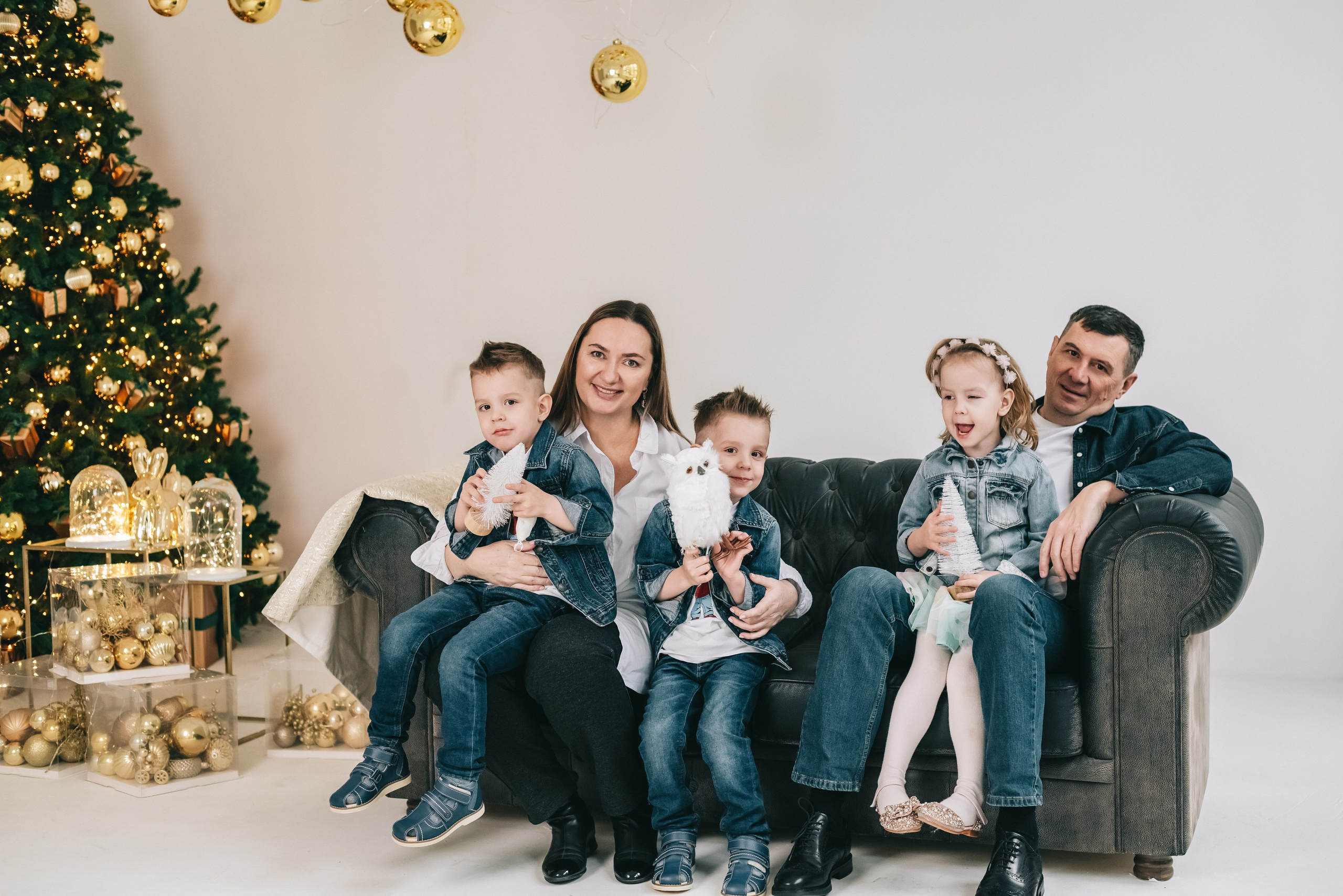 Новогодняя семейная фотосессия Кемерово